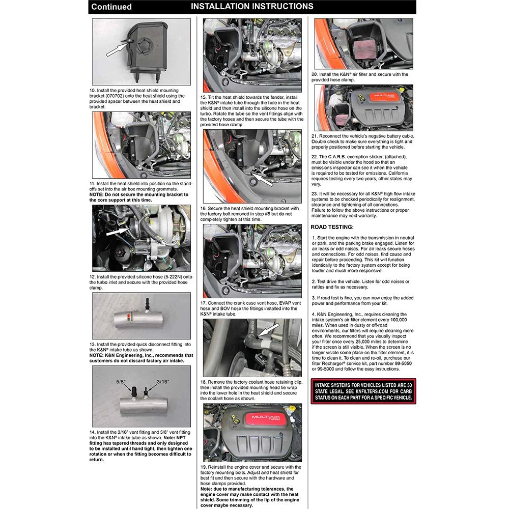 K&N 13-14 Dodge Dart 1.4L Silver Typhoon Performance Intake