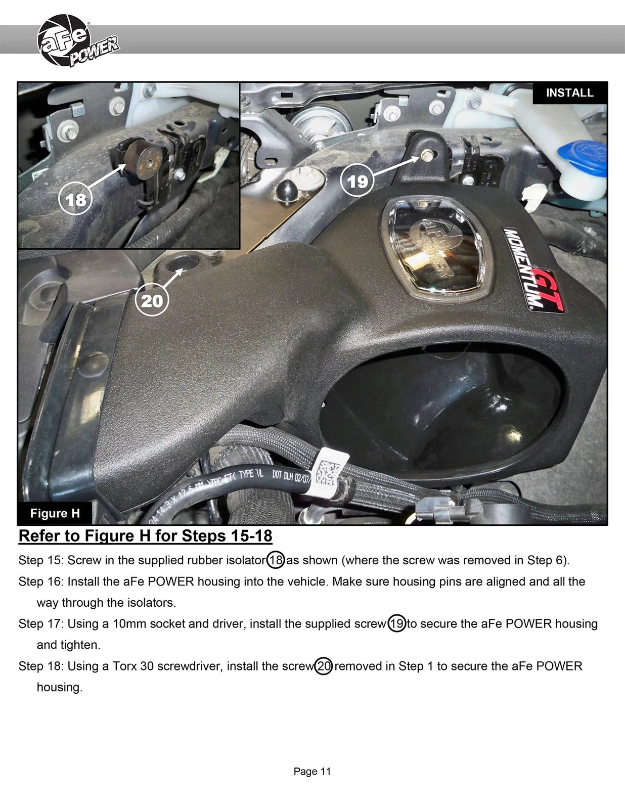 aFe Ford Ranger 2024 L4-2.3L Momentum GT Cold Air Intake System w/ Pro 5R Filter