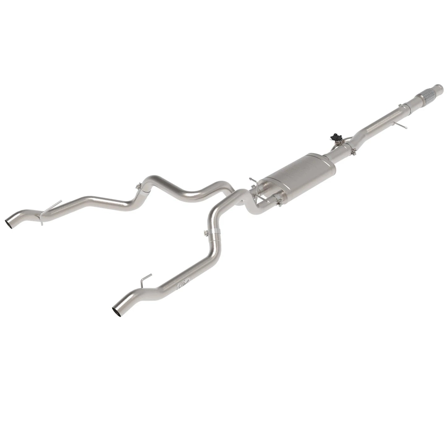 aFe Gemini XV 4in to Dual 3in 304 SS Cat-Back Exhaust w/ Cutout 19-21 GM Silverado/Sierra V8-6.2L