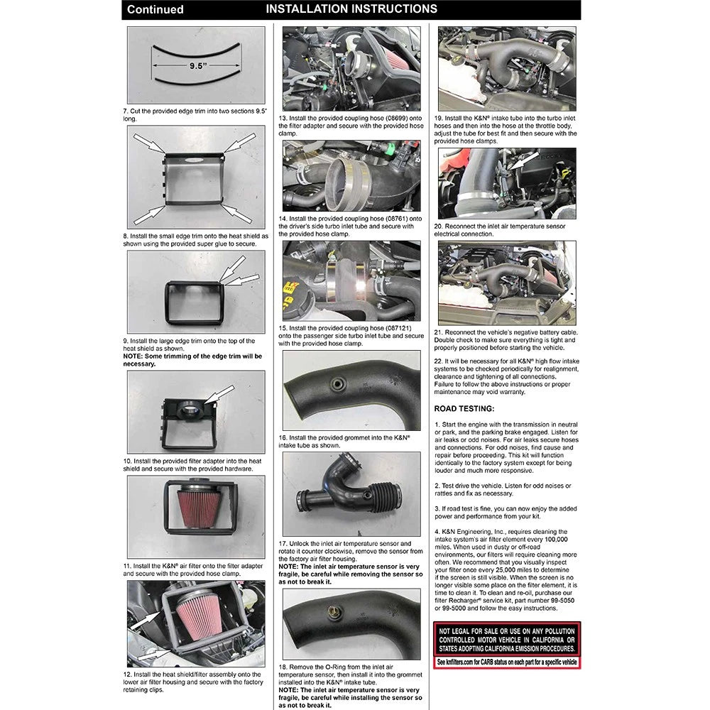 K&N 15-16 Ford F-150 2.7L V6 F/I AirCharger Intake Kit