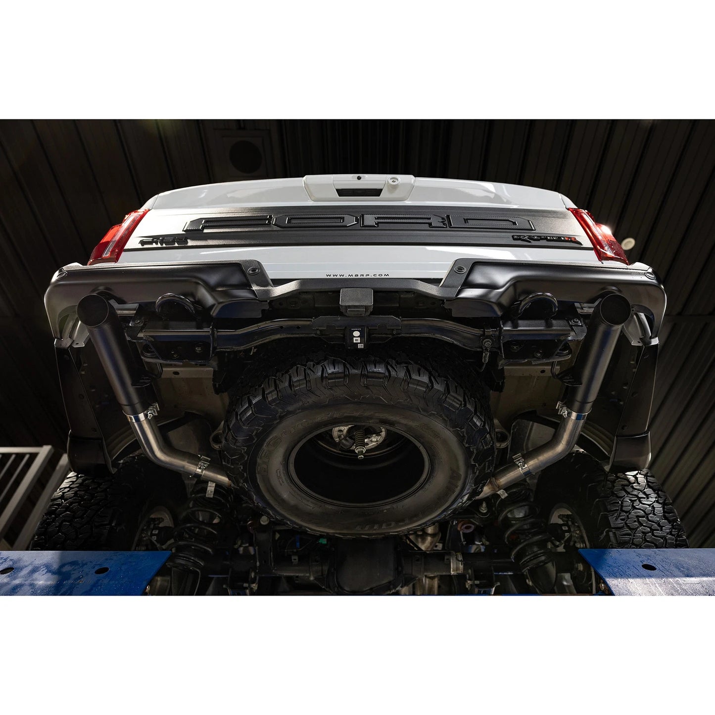 MBRP 2022+ Ford F-150 Raptor 3.5L / Raptor R 5.2L 3in Dual Rear Exit Turndown Axle Back - Black