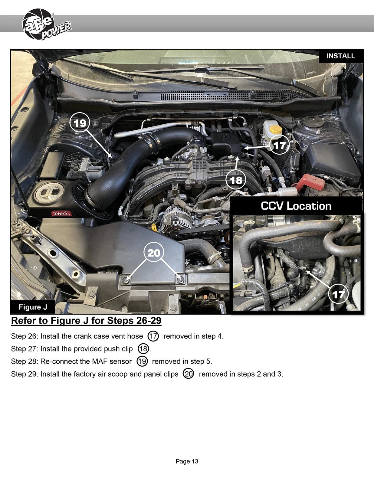 aFe 19-21 Subaru Forester (H4 - 2.5L) Takeda Momentum Air Intake System - W/ PRO DRY S Filter