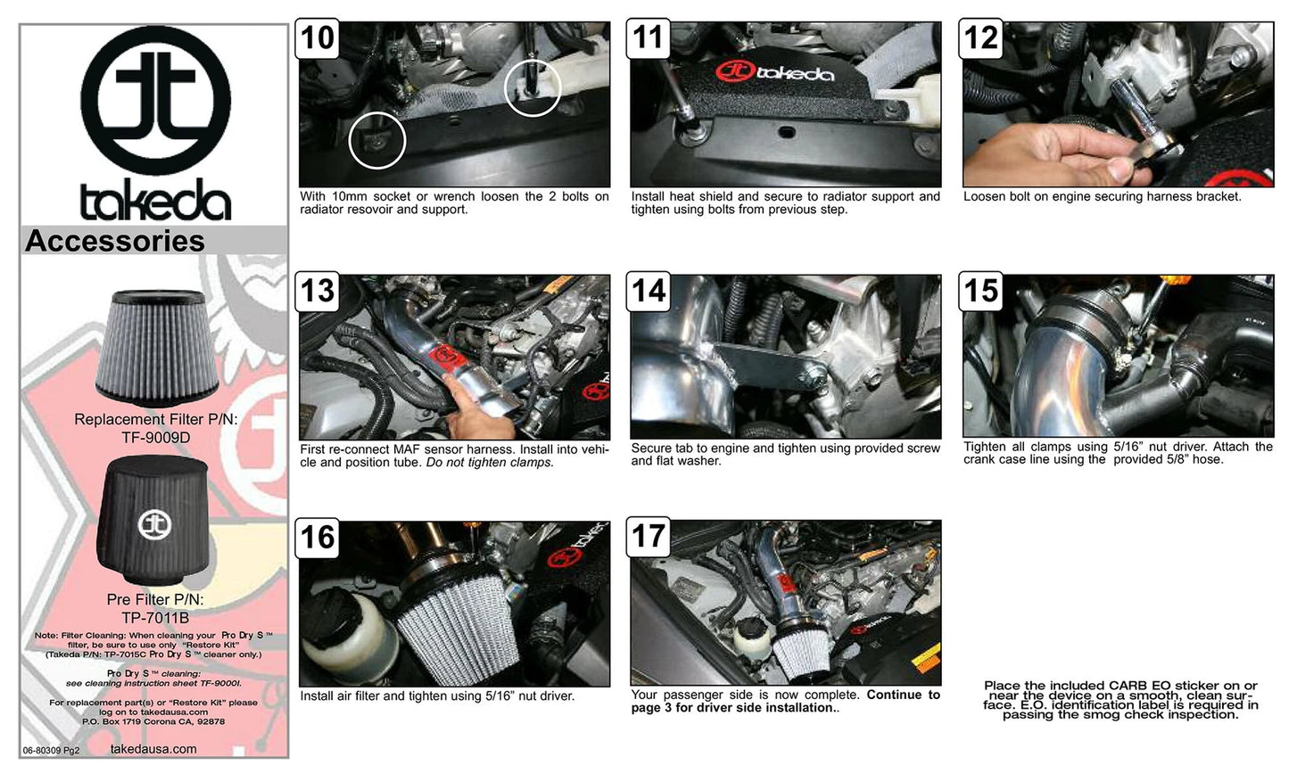 aFe Takeda Intakes Stage-2 PDS AIS PDS Infiniti G37 Coupe 08-12 V6-3.7L (pol)