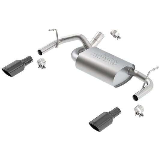 Borla 12-16 Jeep Wrangler 3.6AT/MT 4WD 2+4DR S/ SQ /RL/AC SR 2.5in, 2in Tip 3.5 sqx8 Black Chrome