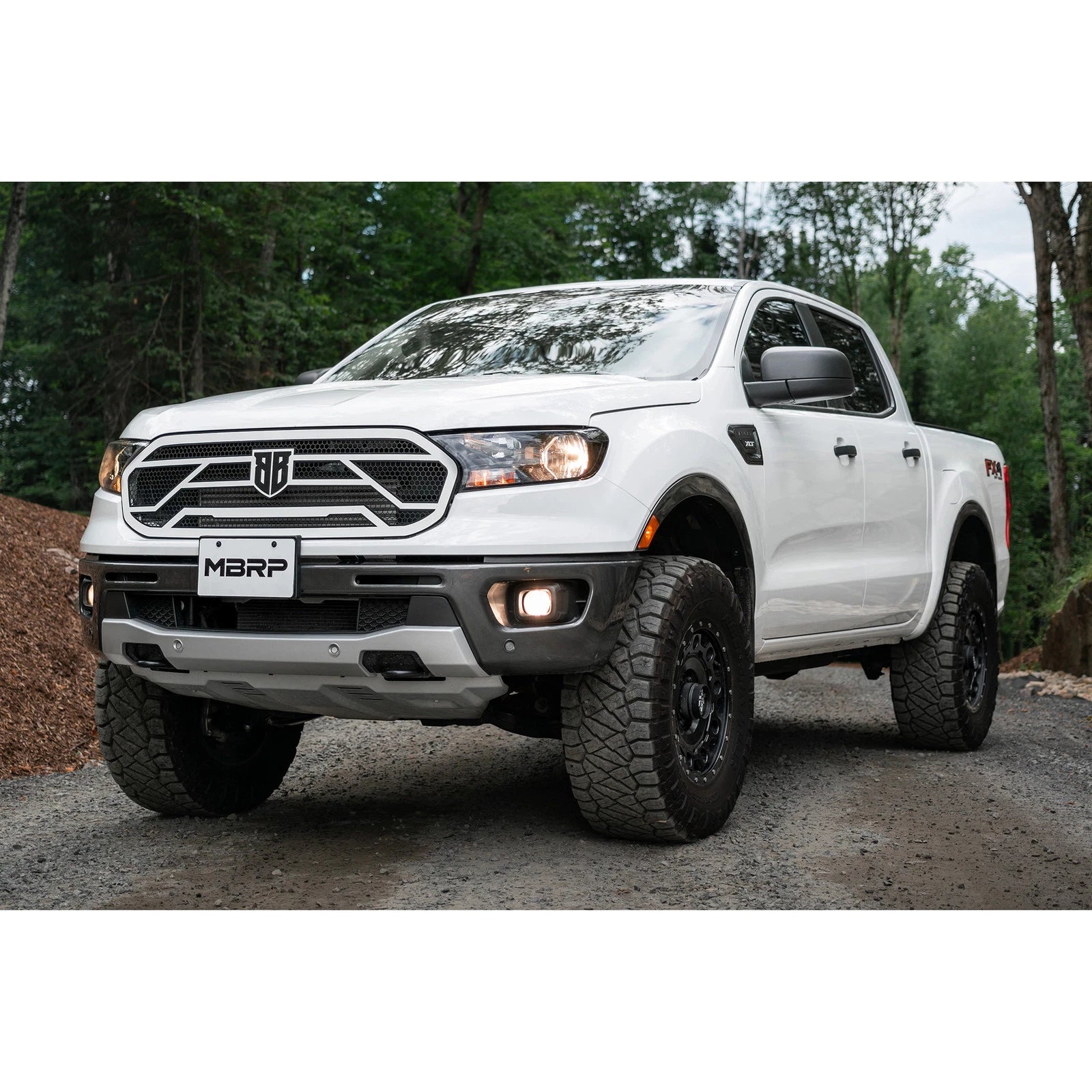 MBRP 2019 Ford Ranger Ecoboost 2.3L 4in OD Tip Single Side Exit 3in T304 Cat Back