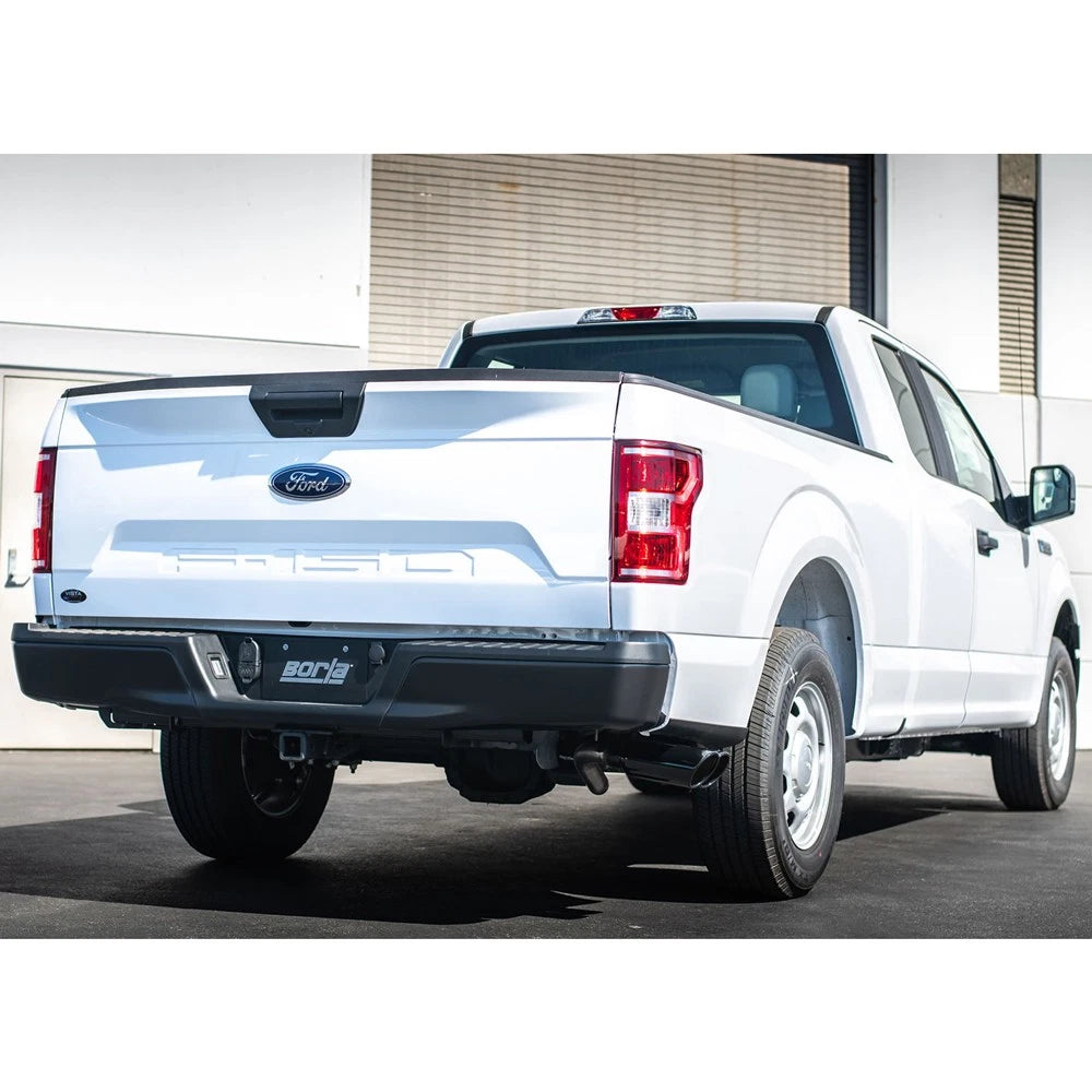 Borla 15-17 Ford F-150 2.7/3.5L V6 / 5.0 V8 2/4WD Black Chrome Angle-Cut Side Exit Catback Exhaust