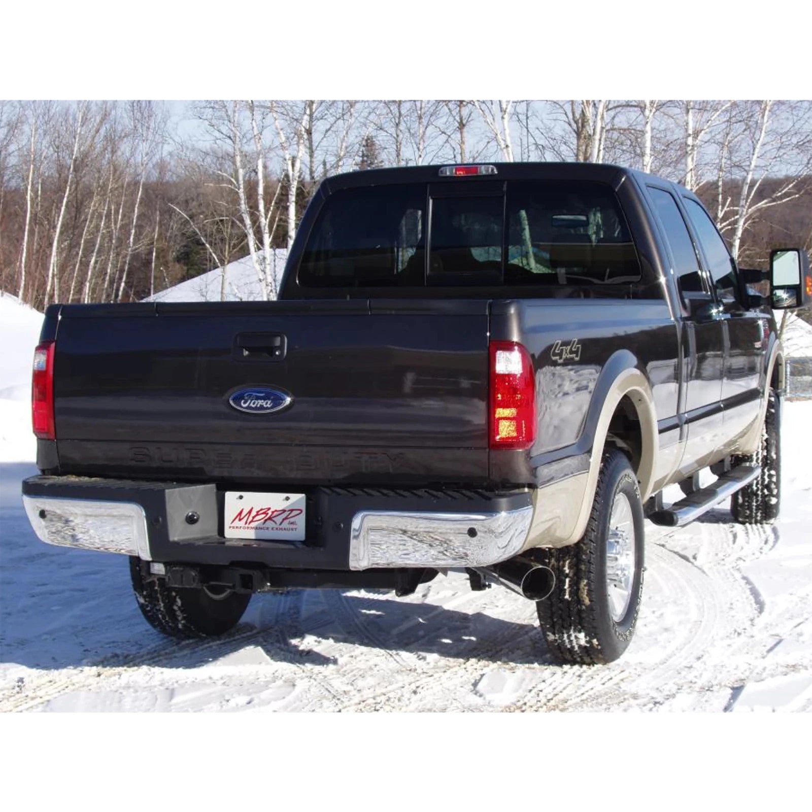 MBRP 08-10 Ford 6.4L F250/350/450 4 inch Filter Back Single Side Exit Aluminum and Down Pipe