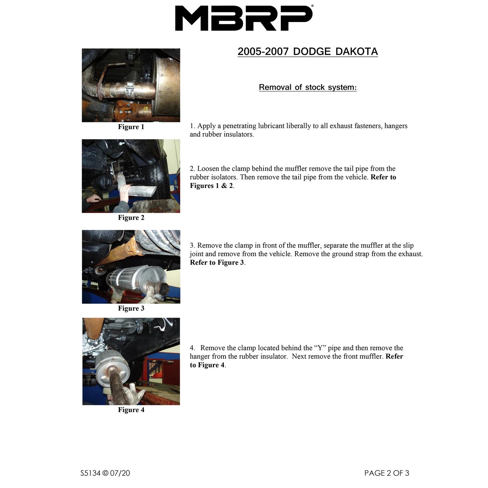 MBRP 2005-2007 Dodge Dakota 3.7/4.7L 3 Cat Back Single Side