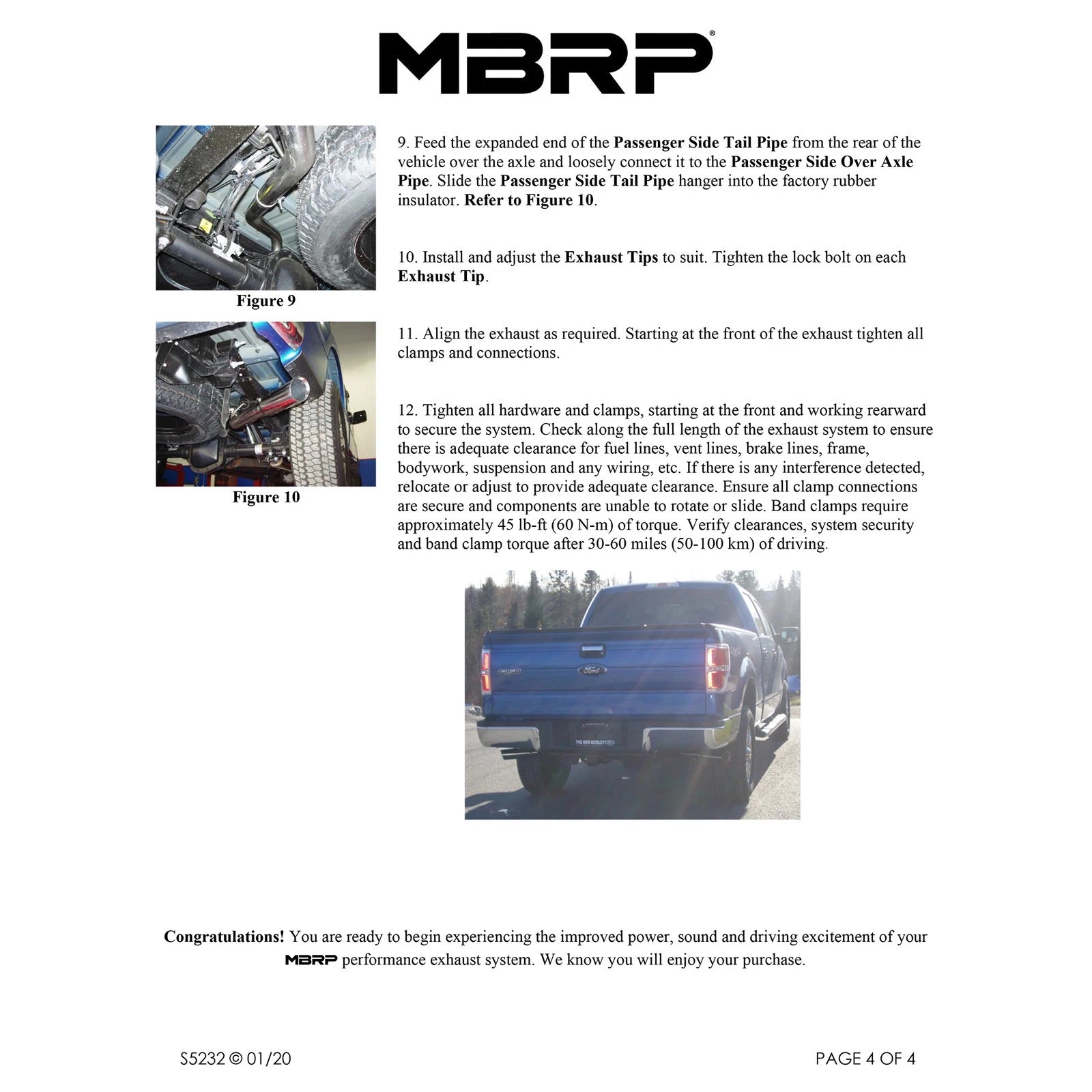 MBRP 11 Ford F-150 5.0L V8 Aluminized Cat Back Dual Split Side Exit