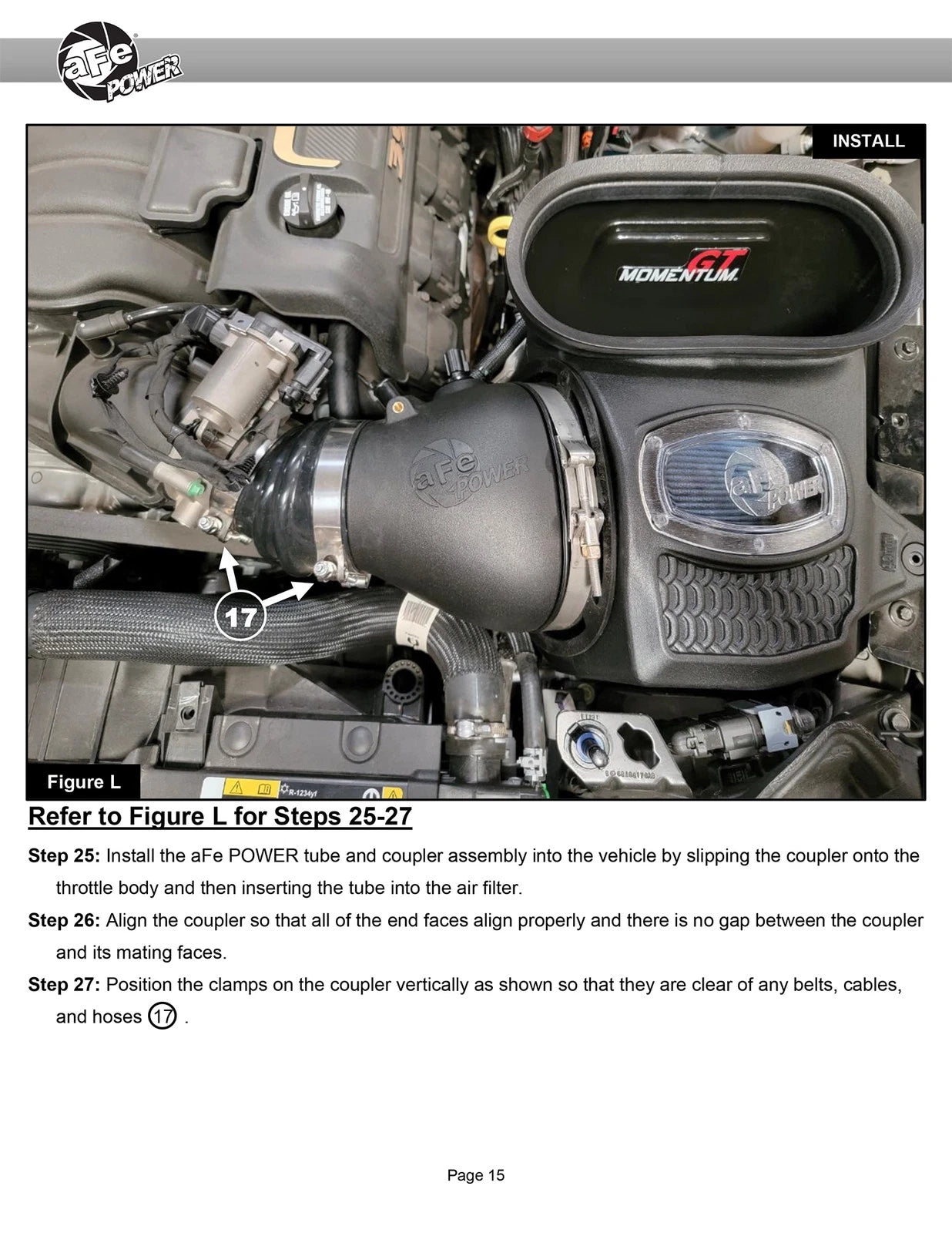 aFe 21 Jeep Wrangler 392 JL V8-6.4L Momentum GT Cold Air Intake System w/ Pro 5R Filter