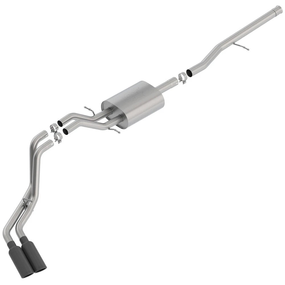 Borla 14-18 Silv/Sierra C/B Exh ATAK 1500 5.3L V8 Ext Cab(78.7) Crew Cab(69.3) 143.5 WB Black Chrome