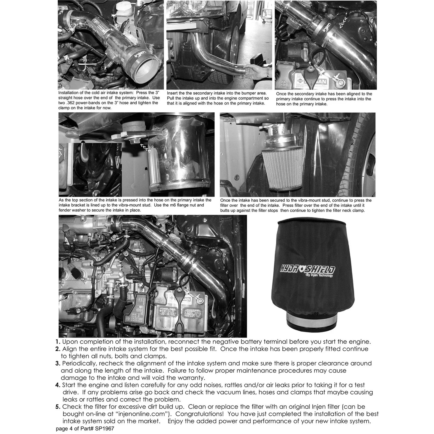 Injen 2002-2006 Sentra 1.8L 4 Cyl. Black Cold Air Intake