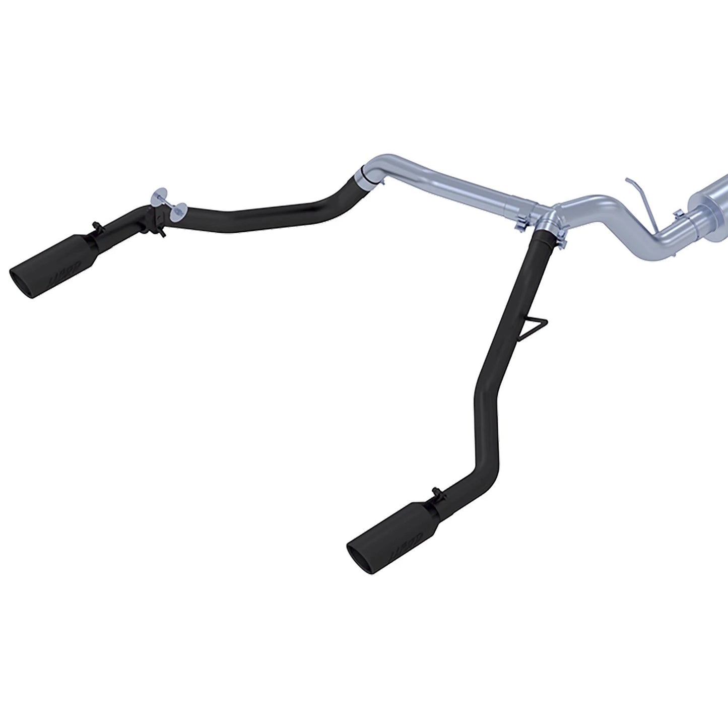 MBRP 19-20 Ford Ranger 2.3L 3in Dual Split Rear Outlet 4in OD Tips Black Coated Cat Back Exhaust