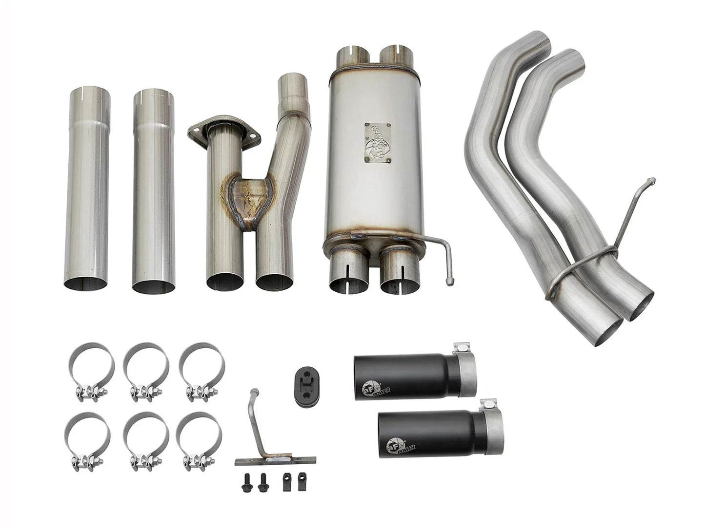 aFe POWER Rebel Series 3in 409 SS Cat Back Exhaust w/ Black Tips 17 Ford F-150 Raptor V6-3.5L
