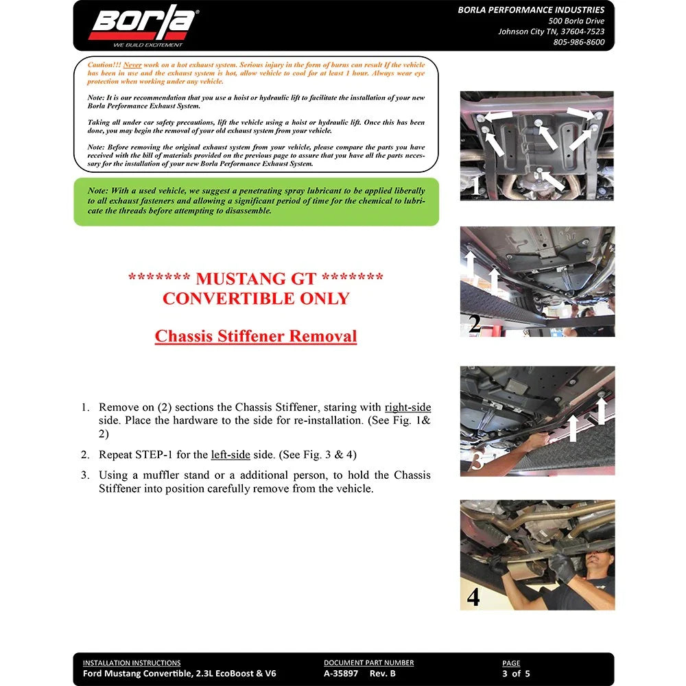 Borla 15-16 Ford Mustang 2.3L AT/MT Rear Section ATAK Exhaust