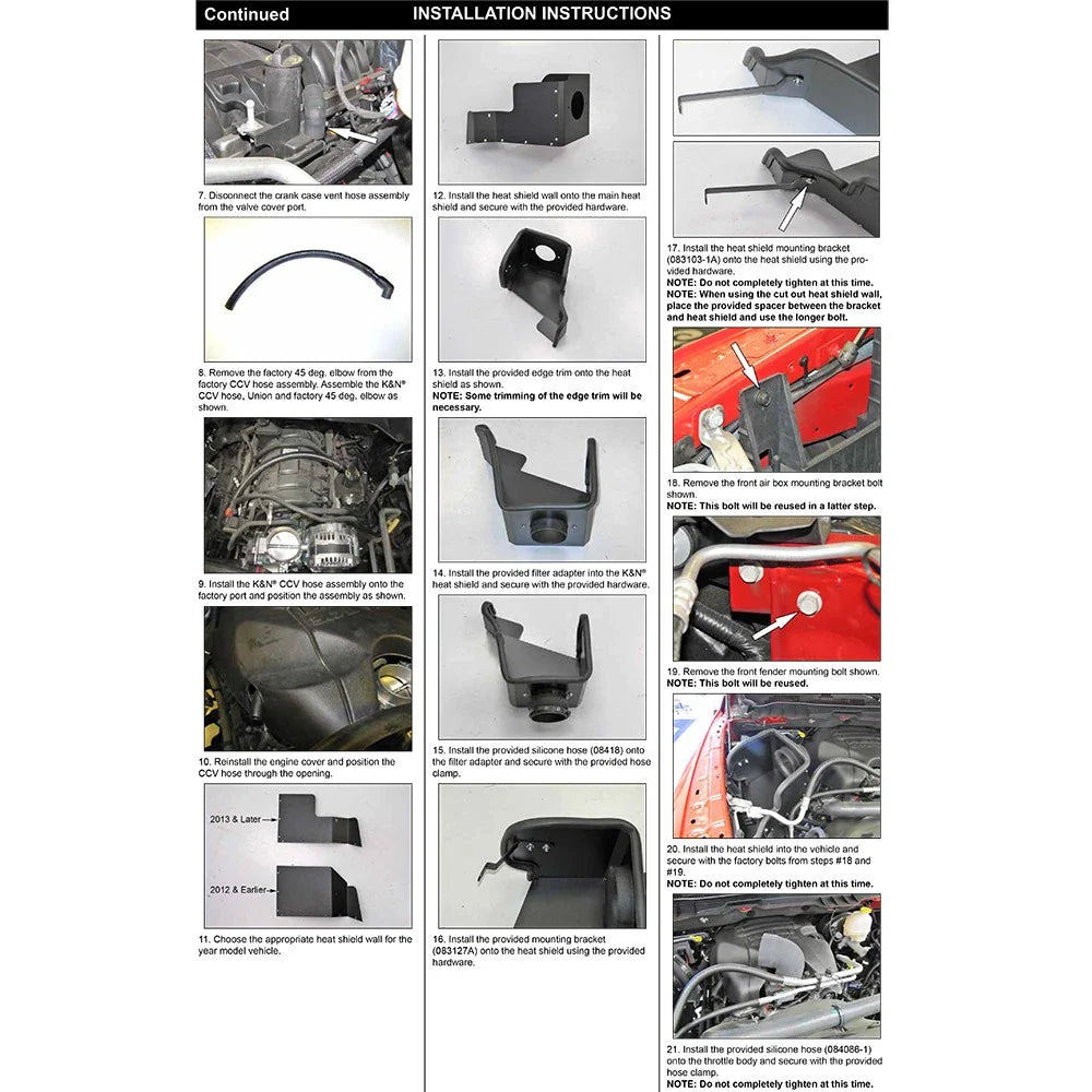 K&N 09-13 Dodge Ram 1500 Pickup 5.7L V8 / 11-13 Ram 1500 5.7L V8 Black Performance Intake Kit