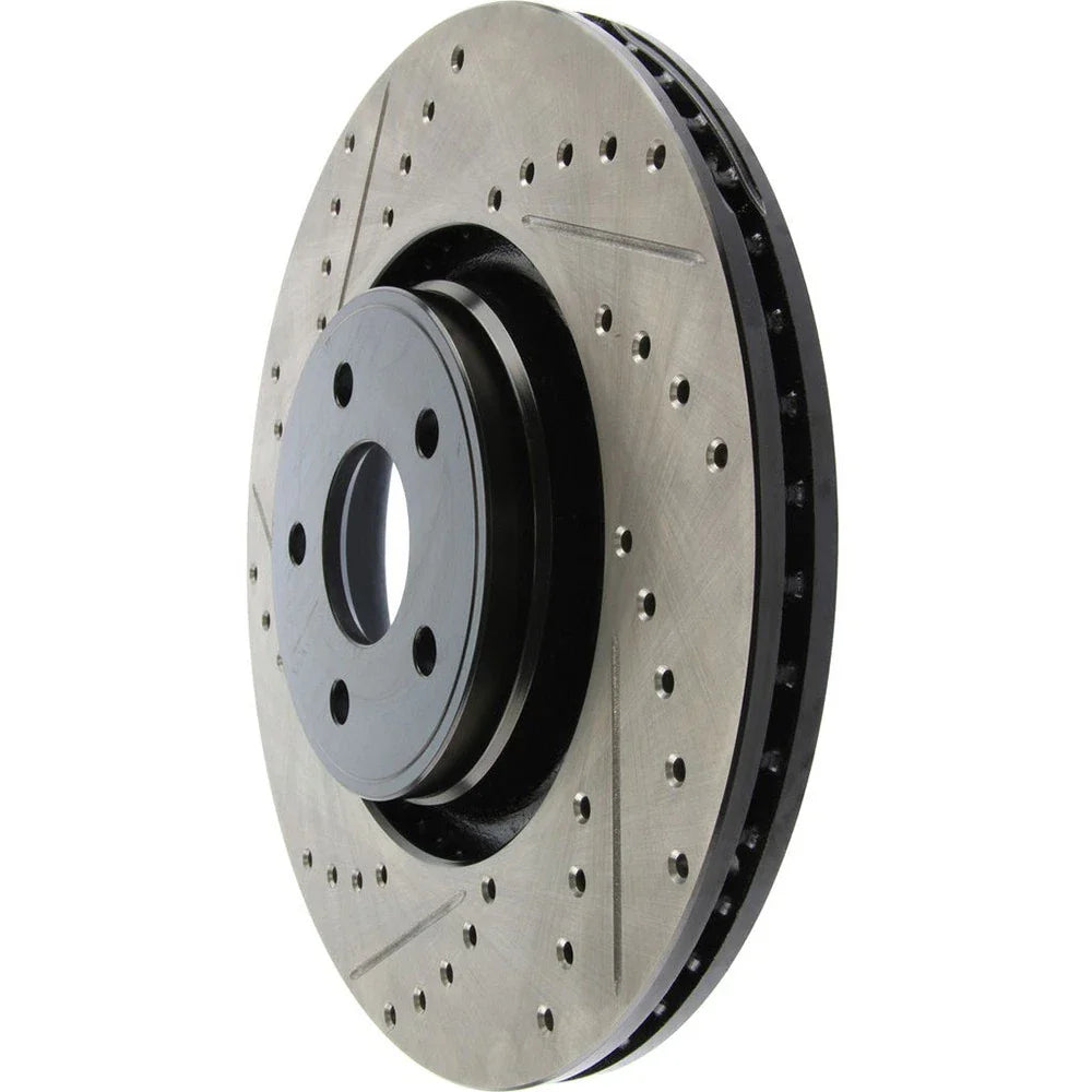 StopTech 14+ Ford Focus ST w/ 335mm Brakes Front Right Slotted & Drilled Rotor