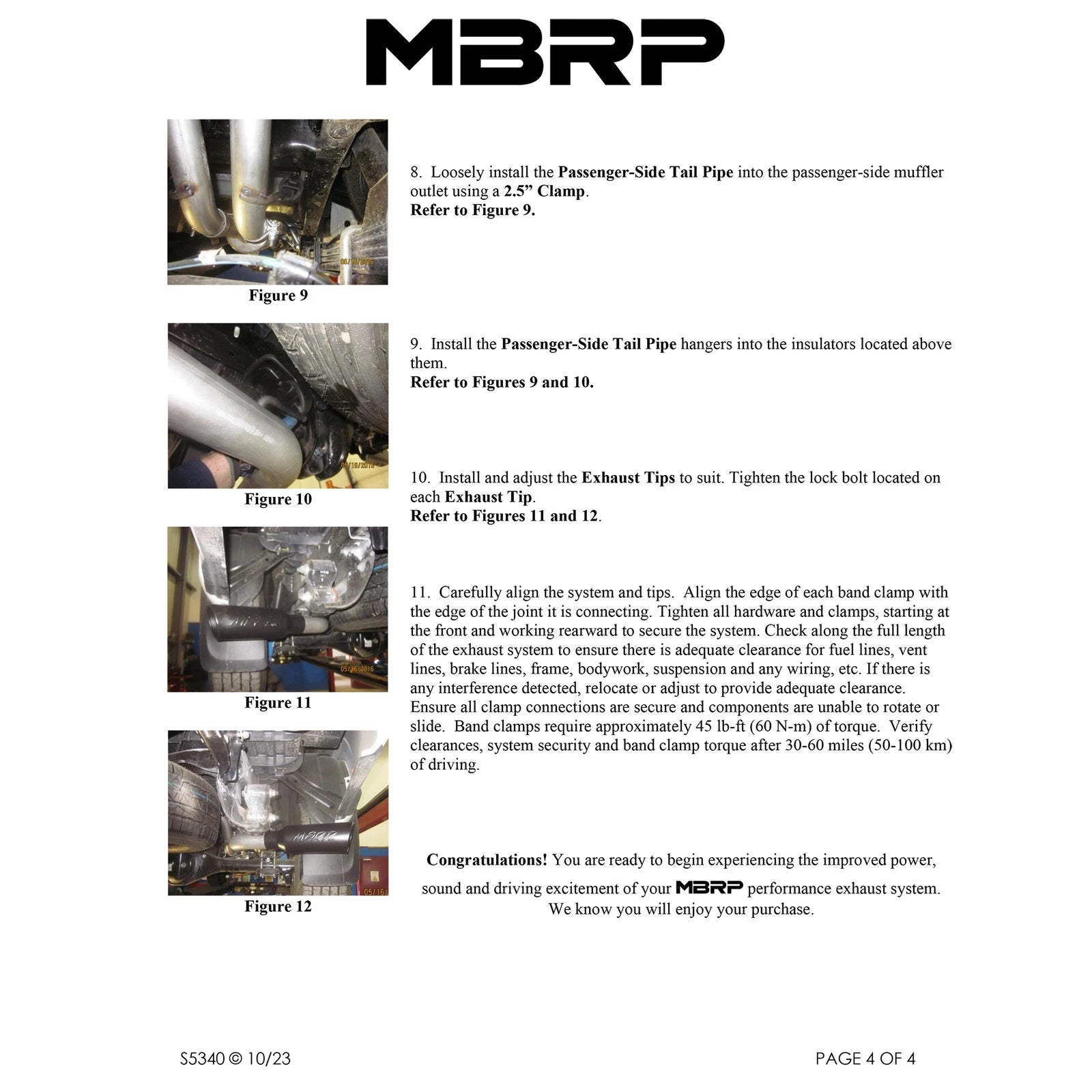MBRP 2016 Toyota Tacoma 3.5L 3in Cat Back Dual Split Side Black