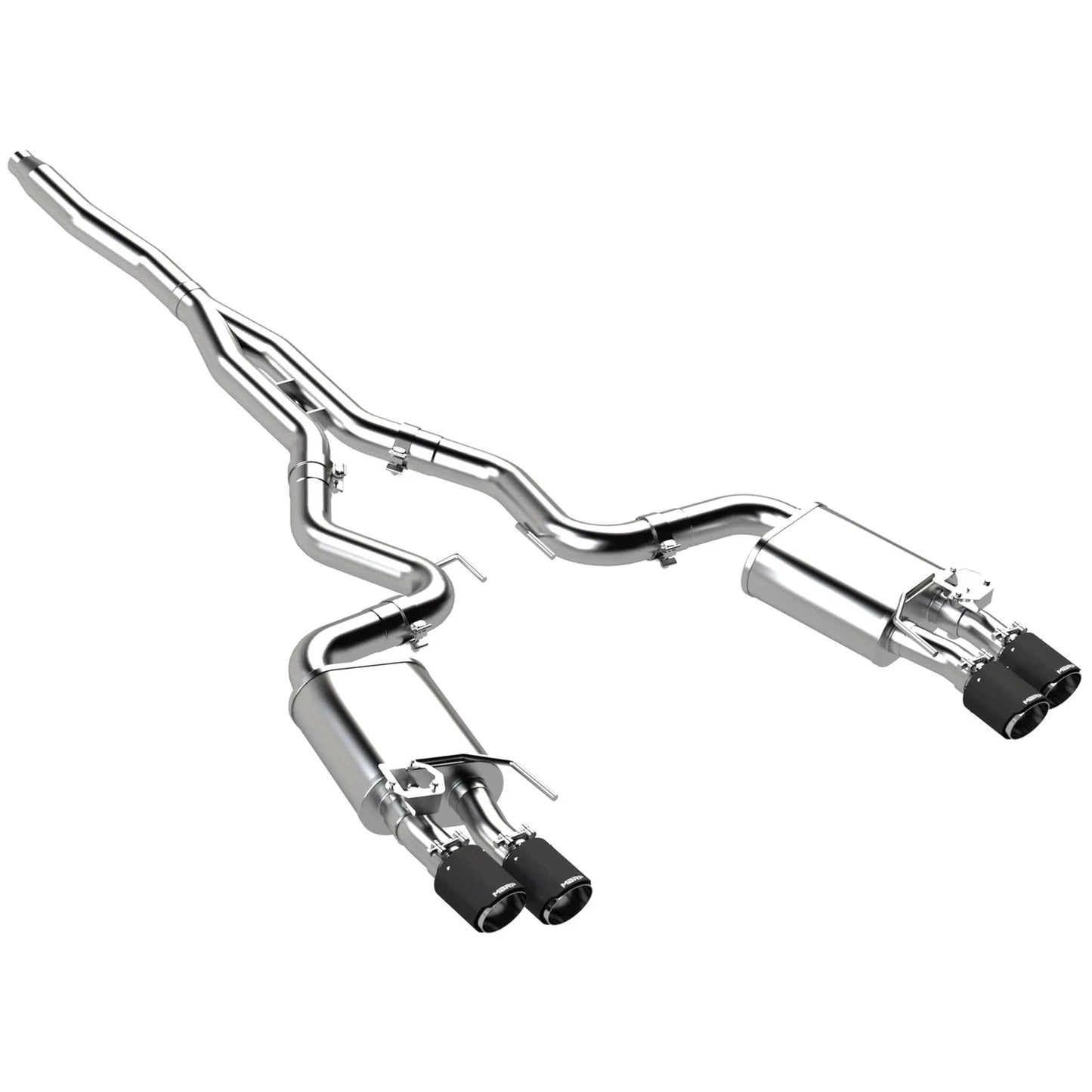MBRP 18-22 Ford Mustang 2.3L Ecoboost 3in Cat-Back Exhaust w/ Quad Carbon Fiber SS Tips - T304
