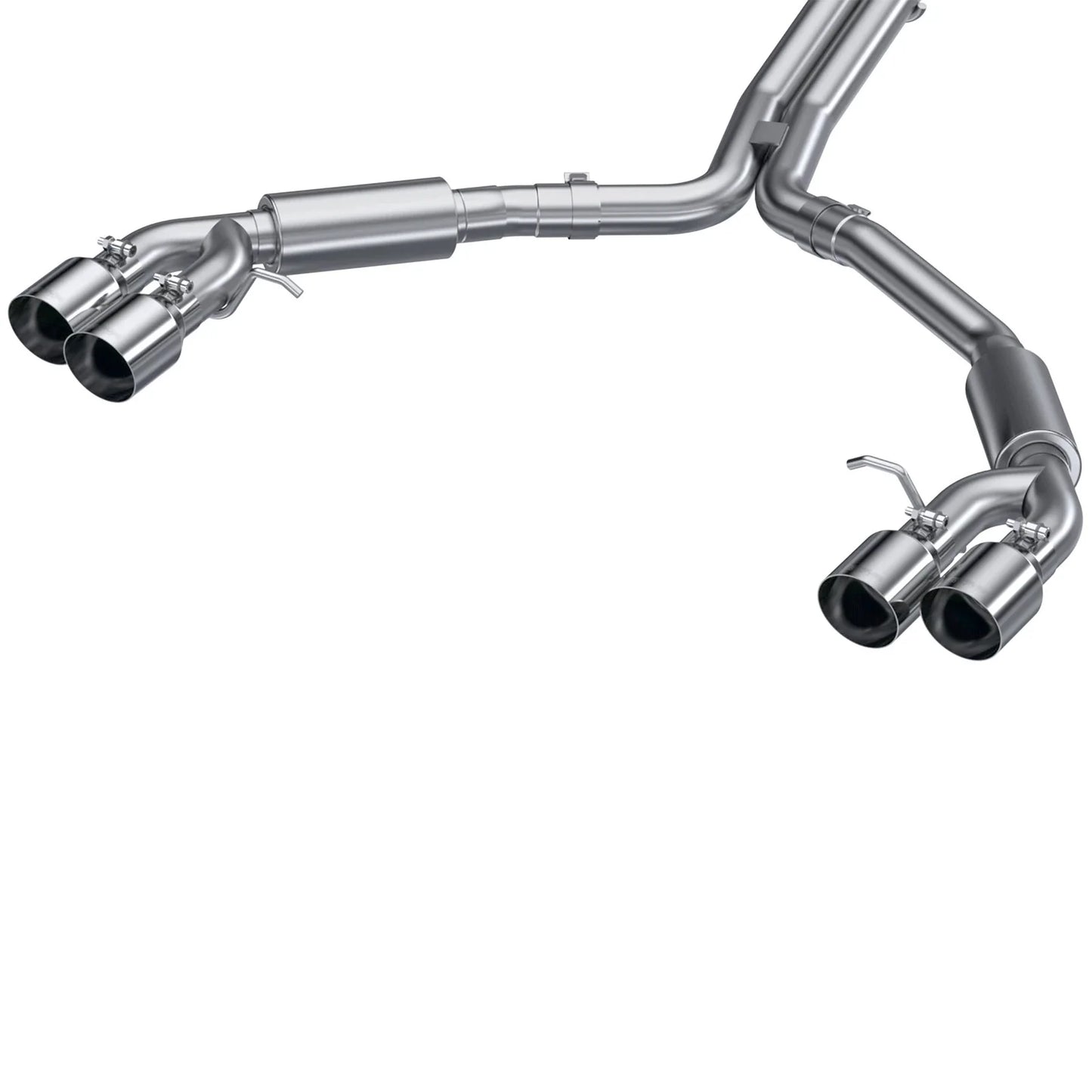 MBRP 18-21 Audi S5 Coupe/S4 Sedan T304 SS 2.5in Cat-Back Quad Rear Exit Exhaust - SS Tips