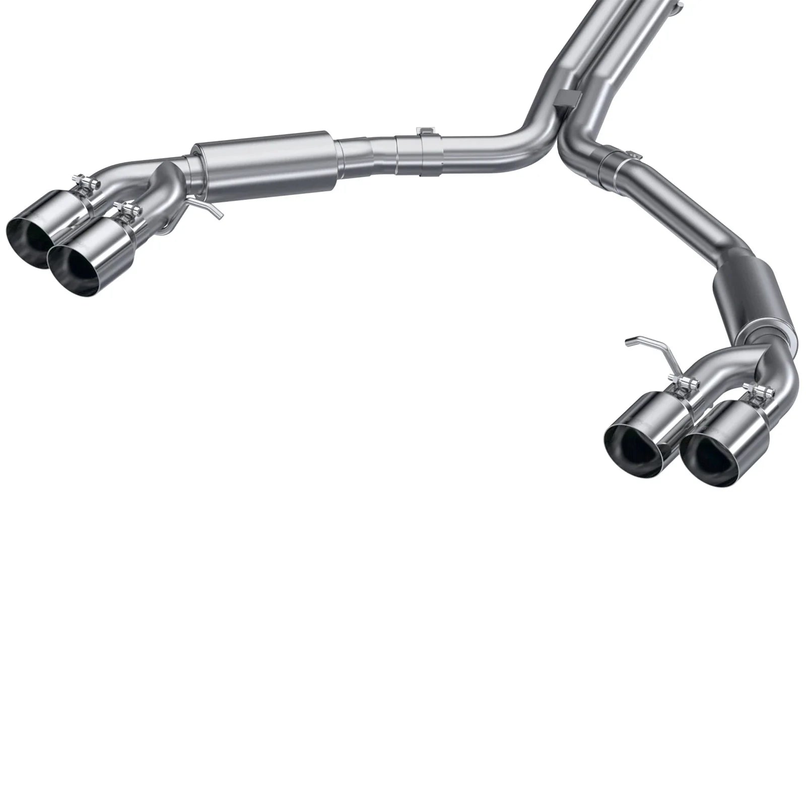 MBRP 18-21 Audi S5 Coupe/S4 Sedan T304 SS 2.5in Cat-Back Quad Rear Exit Exhaust - SS Tips