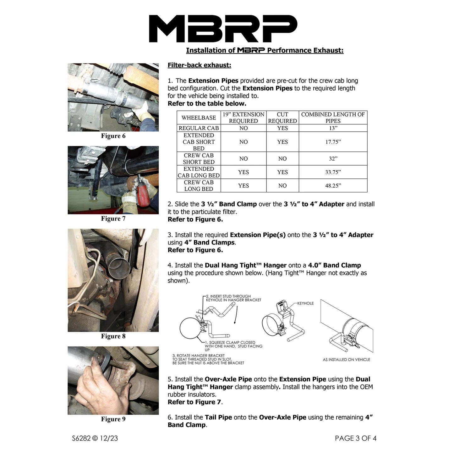 MBRP 08-10 Ford 6.4L F250/350/450 4 inch Filter Back Single Side Exit Aluminum and Down Pipe