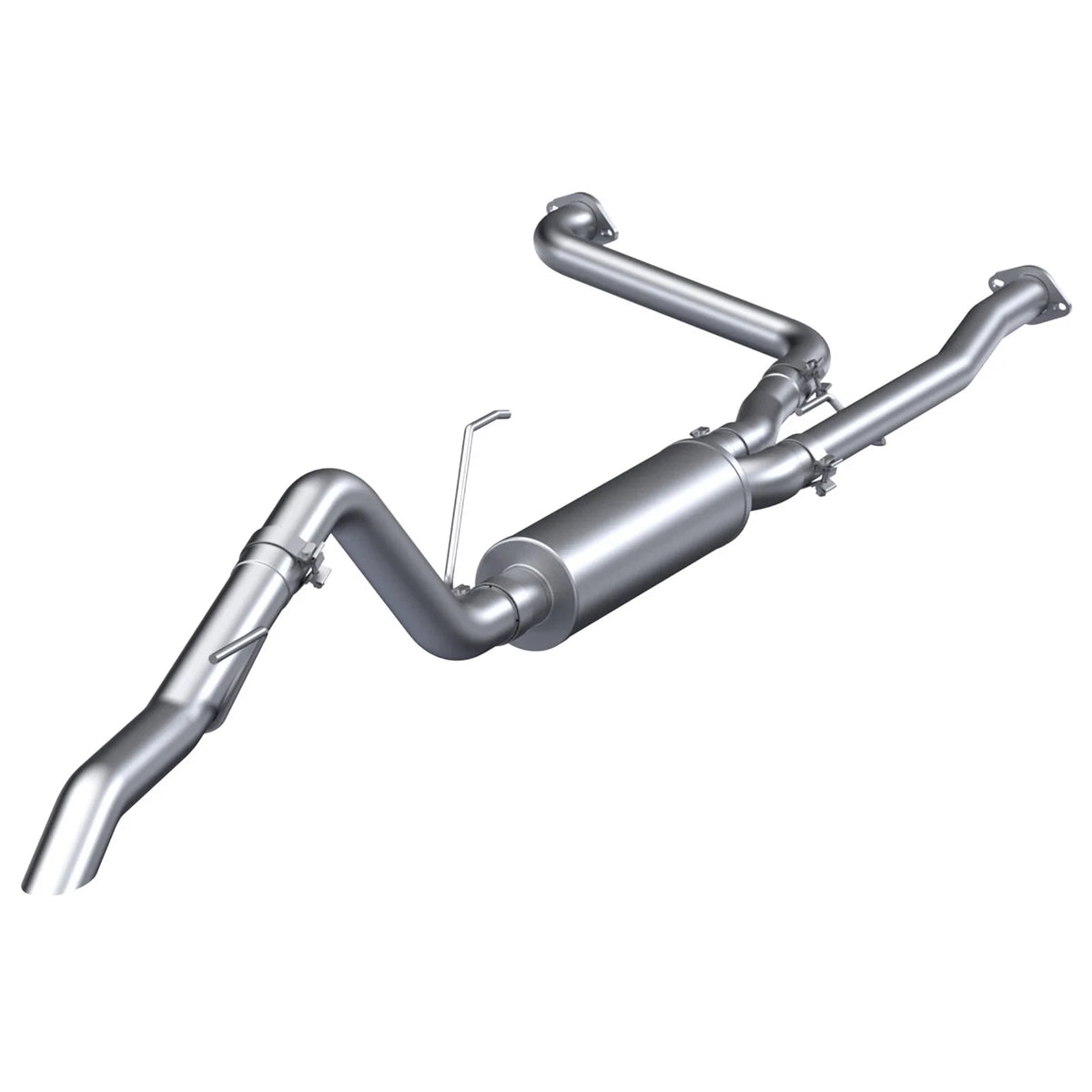 MBRP 22-23 Nissan Frontier 3.8L 3in Tip 3in Cat Back Turndown Exit Street Profile - T304