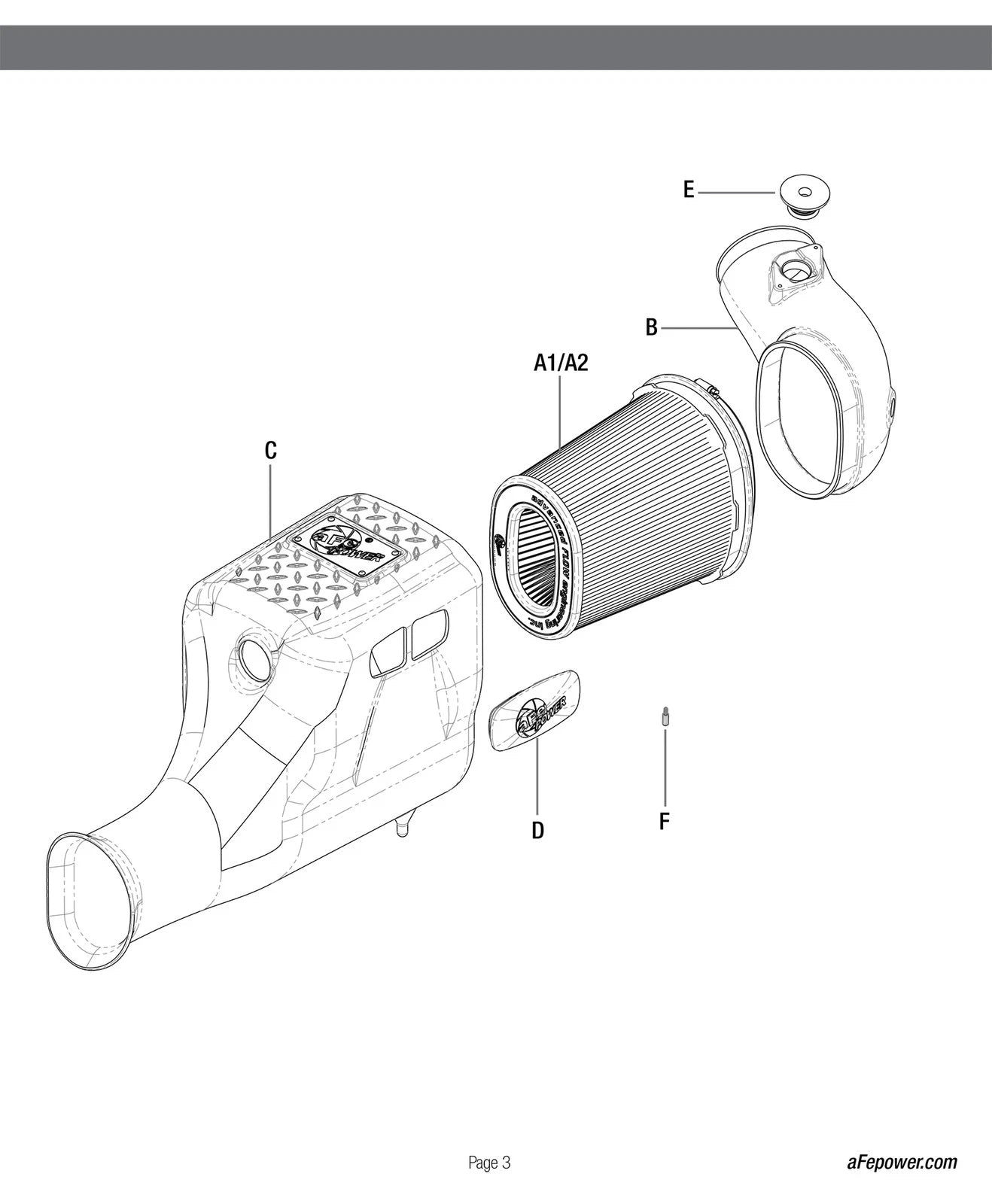 aFe POWER Magnum FORCE Stage-2Si CAIS w/Pro 5R Media 03-07 Ford Diesel Trucks V8-6.0L (td)