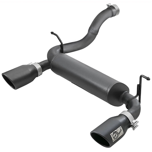 aFe Rebel Series 2.5in 409 SS Axle-Back Exhaust w/ Black Tips 2018+ Jeep Wrangler (JL) V6 3.6L