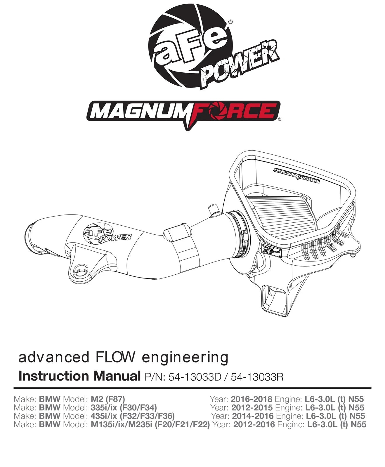 AFe Magnum FORCE Stage-2 Cold Air Intake System w/Pro Dry S Media 12-15 BMW 335i F30