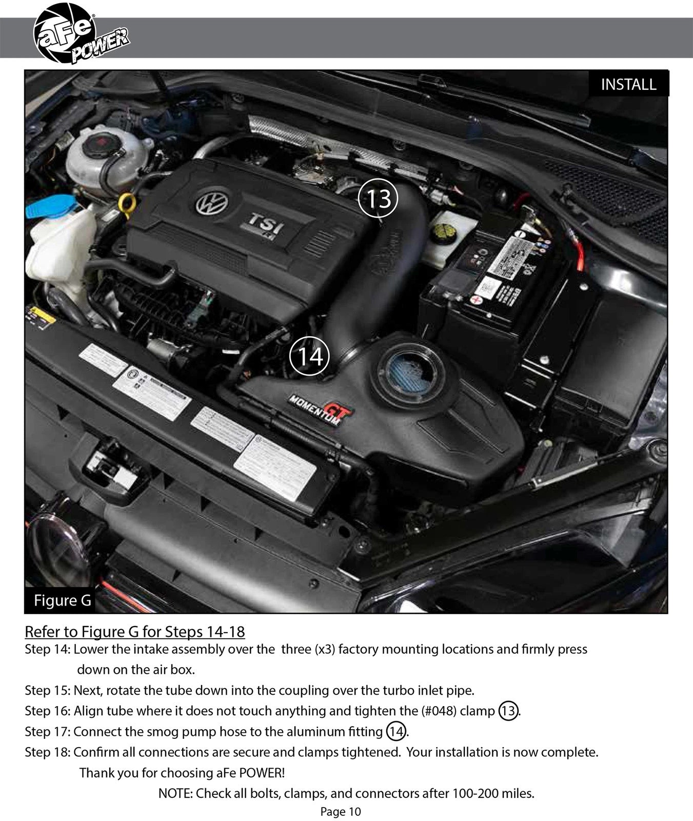 aFe Momentum GT Pro 5R Cold Air Intake System 15-18 Volkswagen Golf R I4-2.0L (t)