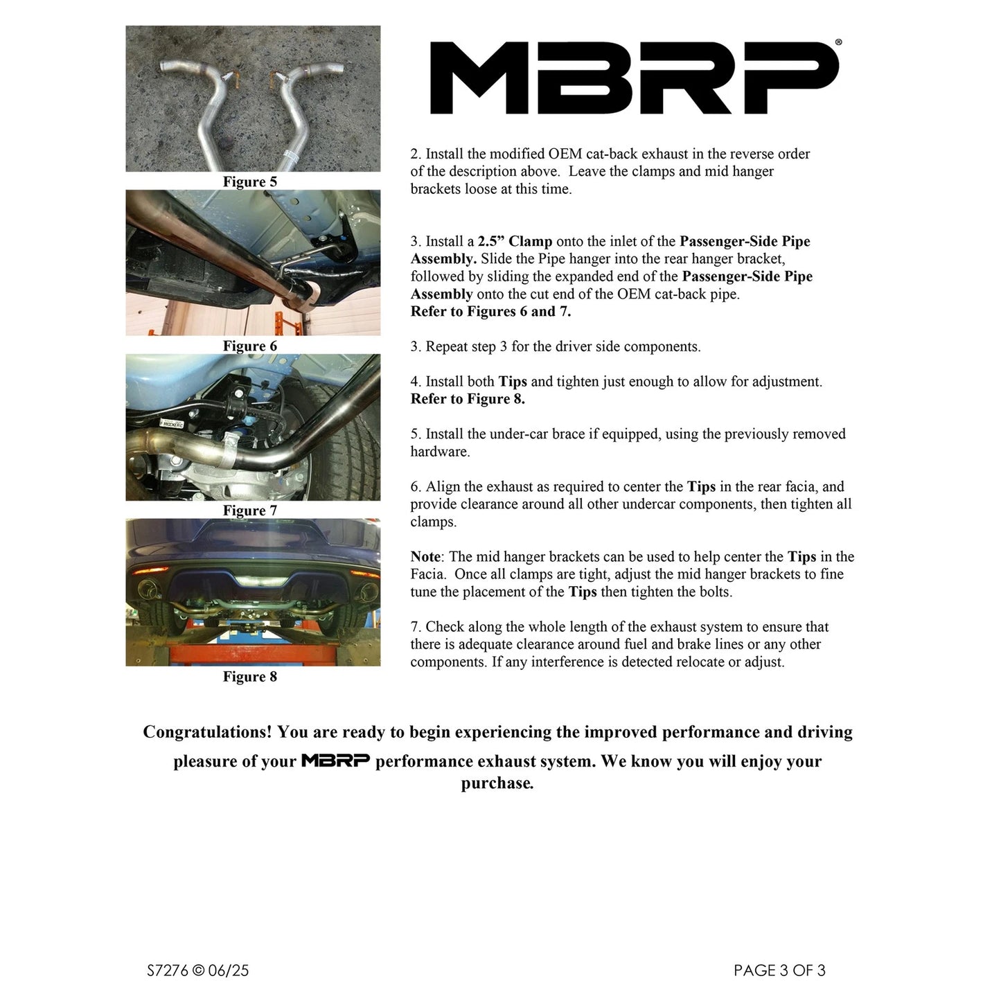 MBRP 2015-2017 Ford Mustang GT 5.0 2-1/2in Axle Back Kit 304 - 4in OD Tips Included
