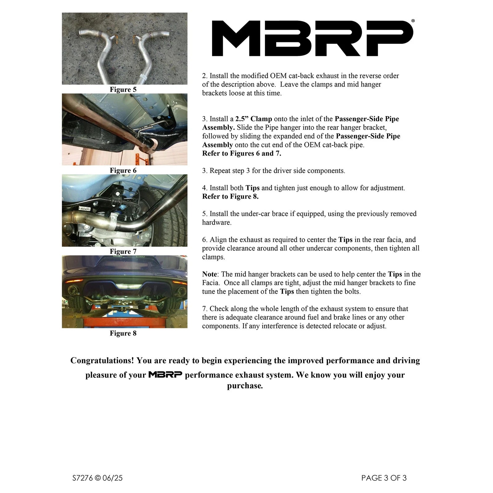 MBRP 2015-2017 Ford Mustang GT 5.0 2-1/2in Axle Back Kit 304 - 4in OD Tips Included