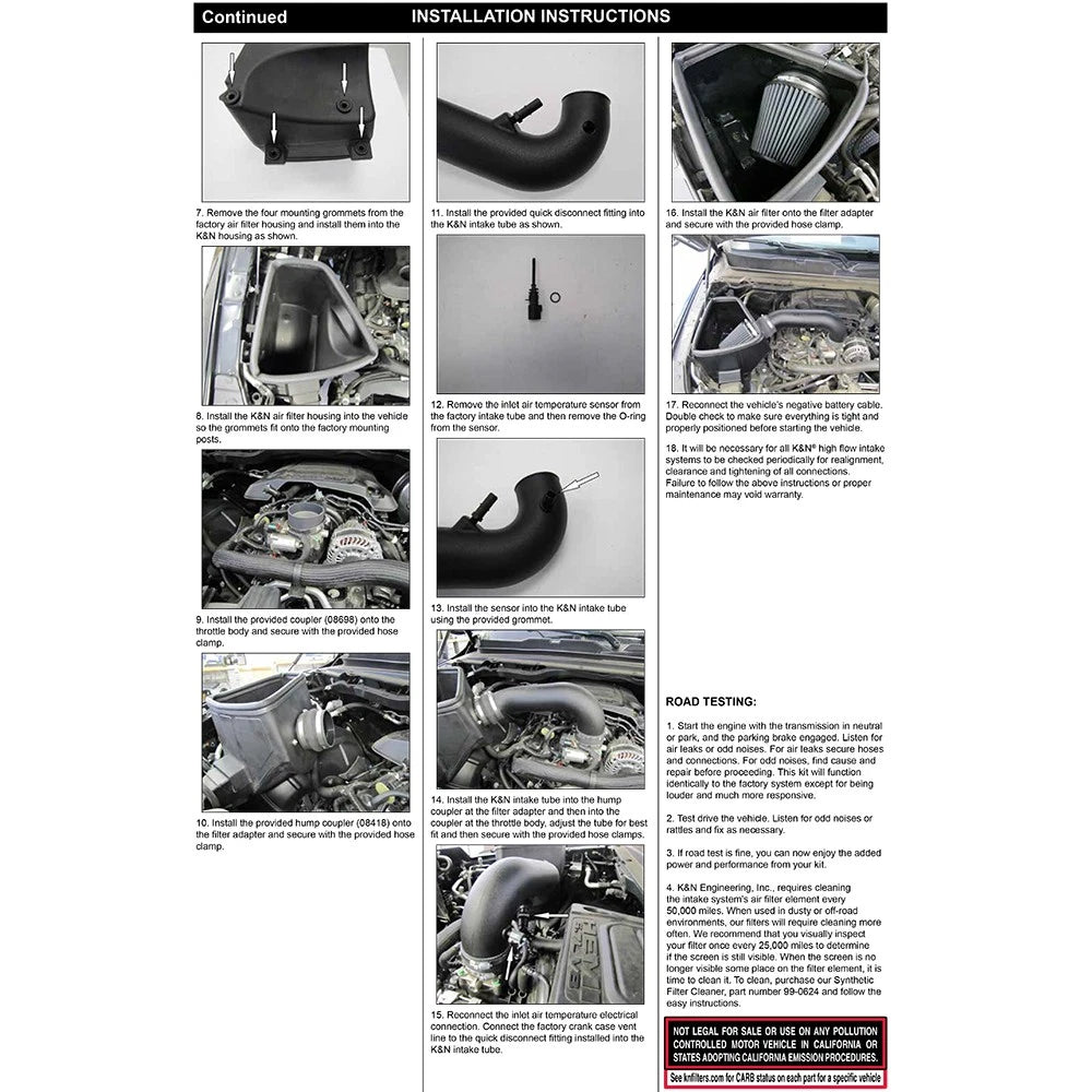 K&N 21-23 Ram 1500 5.7L V8 Performance Air Intake System
