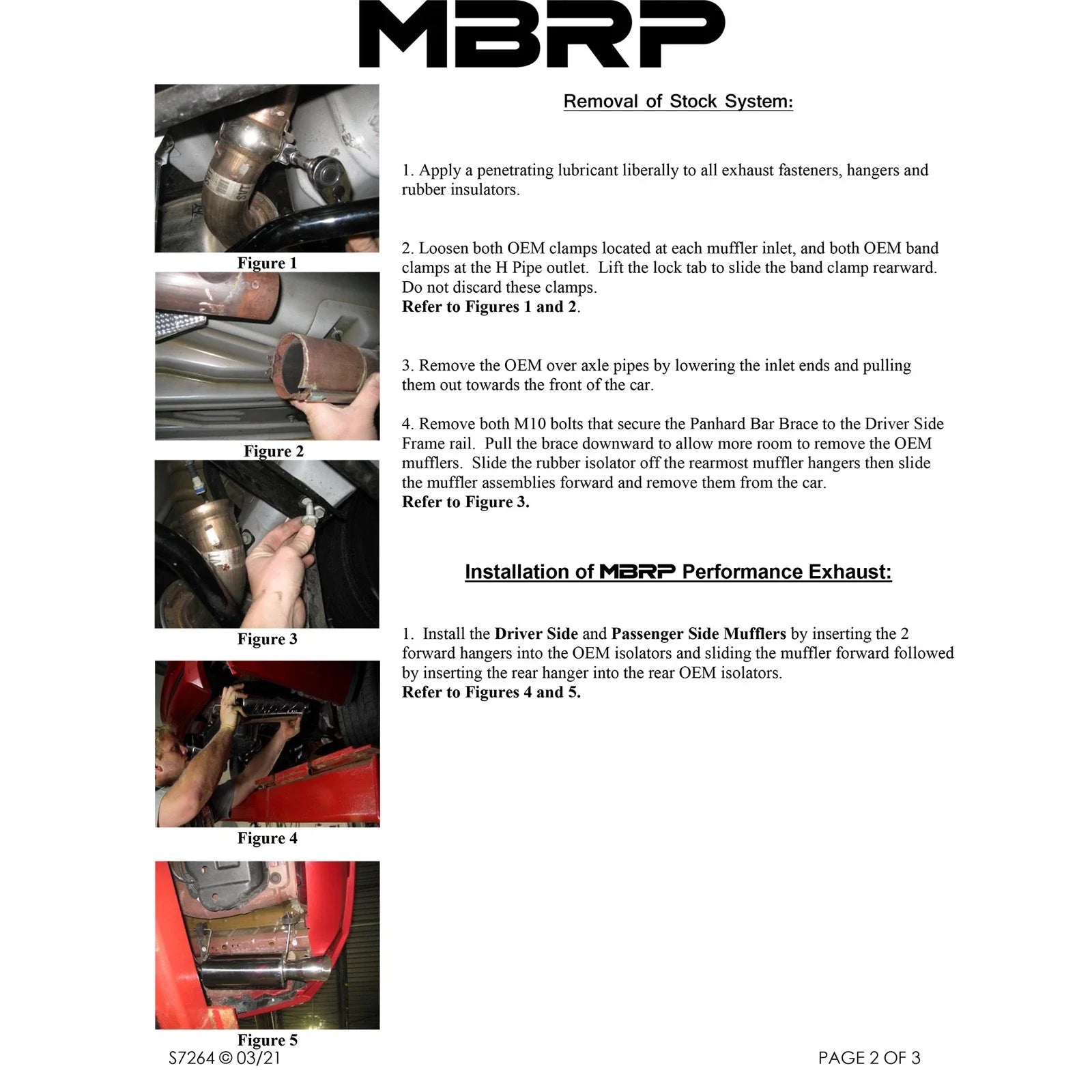 MBRP 11-14 Ford Mustang GT 5.0L Dual Split Rear Race Version AL 3in Cat Back Exhaust System