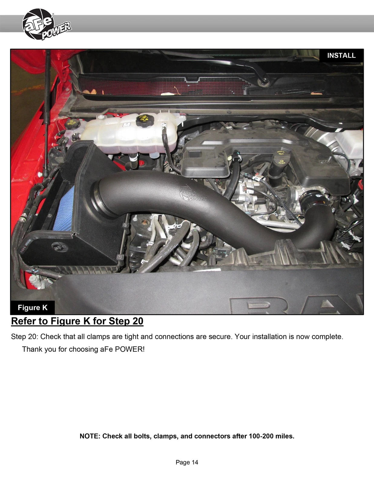 aFe Rapid Induction Cold Air Intake System w/Pro 5R Filter 19-21 Ram 1500 V6 3.6L
