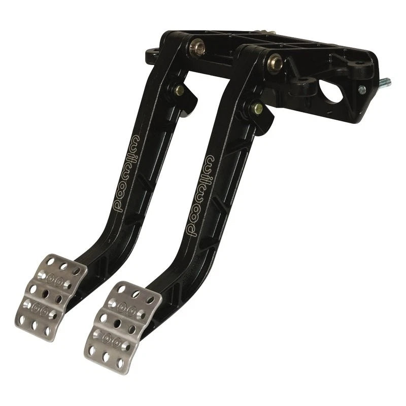 Wilwood Adjustable-Tandem Dual Pedal - Brake / Clutch - Fwd. Swing Mount - 6.25:1 - Black E-Coat