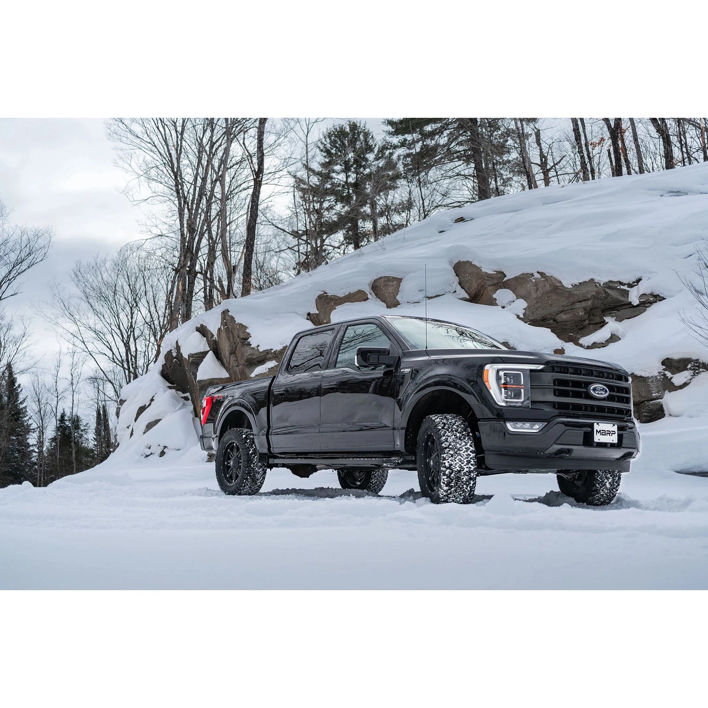 MBRP 2021+ Ford F150 2.7L/3.5L/5.0L 4in T409 Stainless Steel Cat-Back - RACE VERSION