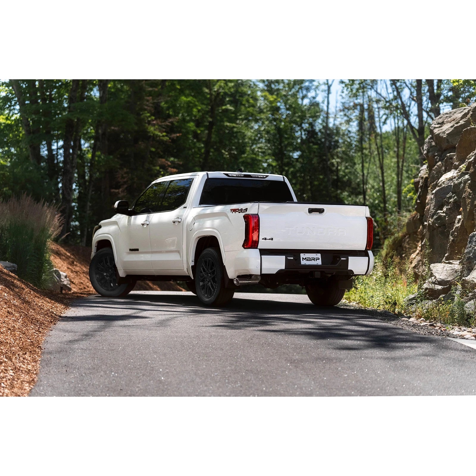 MBRP 2022 Toyota Tundra 3.5L Dual Cat-back 4in Single Side Exit Rolled Tip - Aluminized Steel