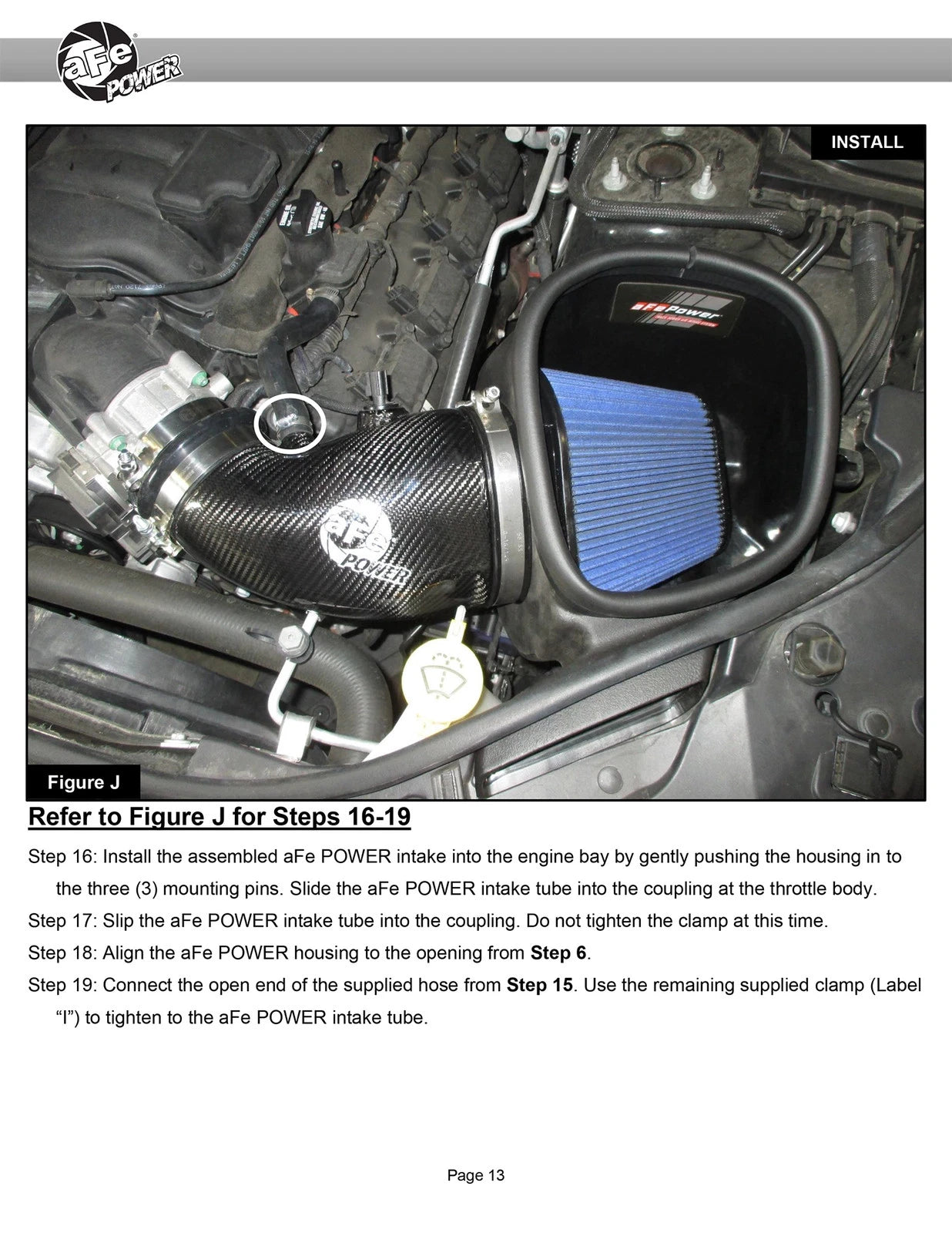 aFe 12-21 Jeep Grand Cherokee 6.4L Track Series Carbon Fiber Cold Air Intake System w/Pro 5R Filter
