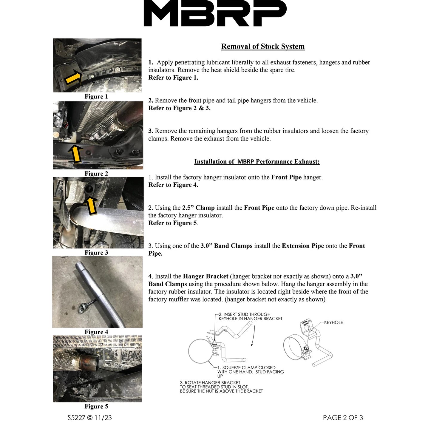 MBRP 2019 Ford Ranger Ecoboost 2.3L 4in OD Tip Single Side Exit 3in AL Cat Back