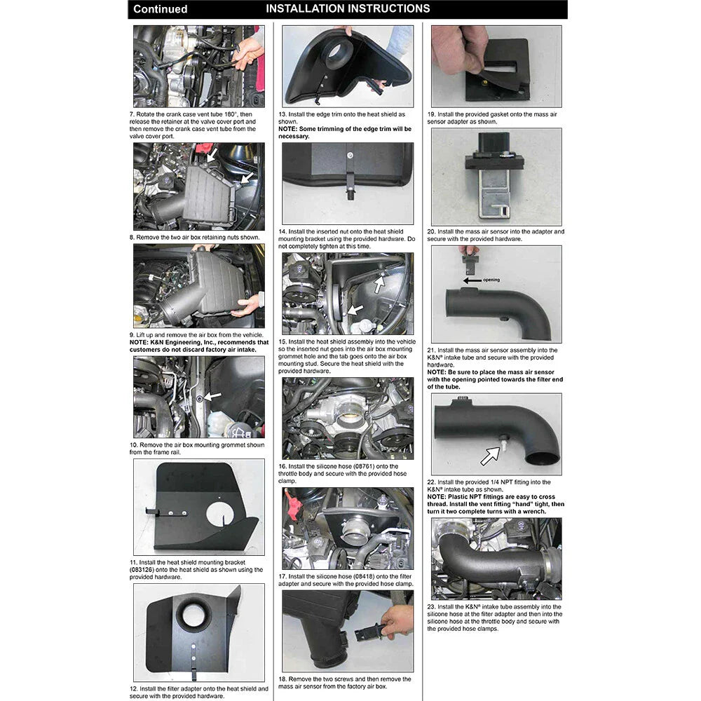 K&N 10 Chevy Camaro 6.2L V8 AirCharger Performance Intake