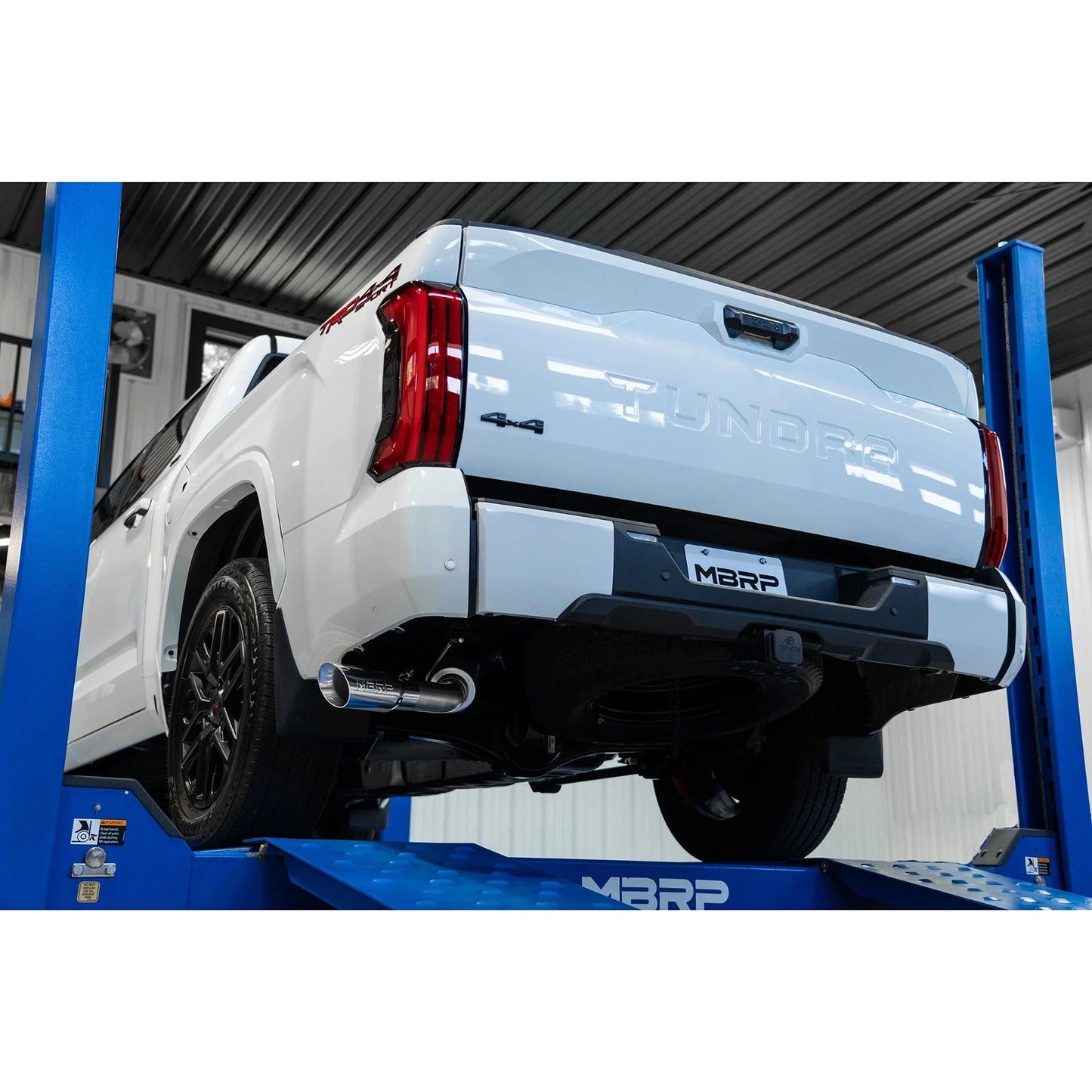 MBRP 2022 Toyota Tundra 3.5L Dual Cat-back 4in Single Side Exit Rolled Tip - Aluminized Steel