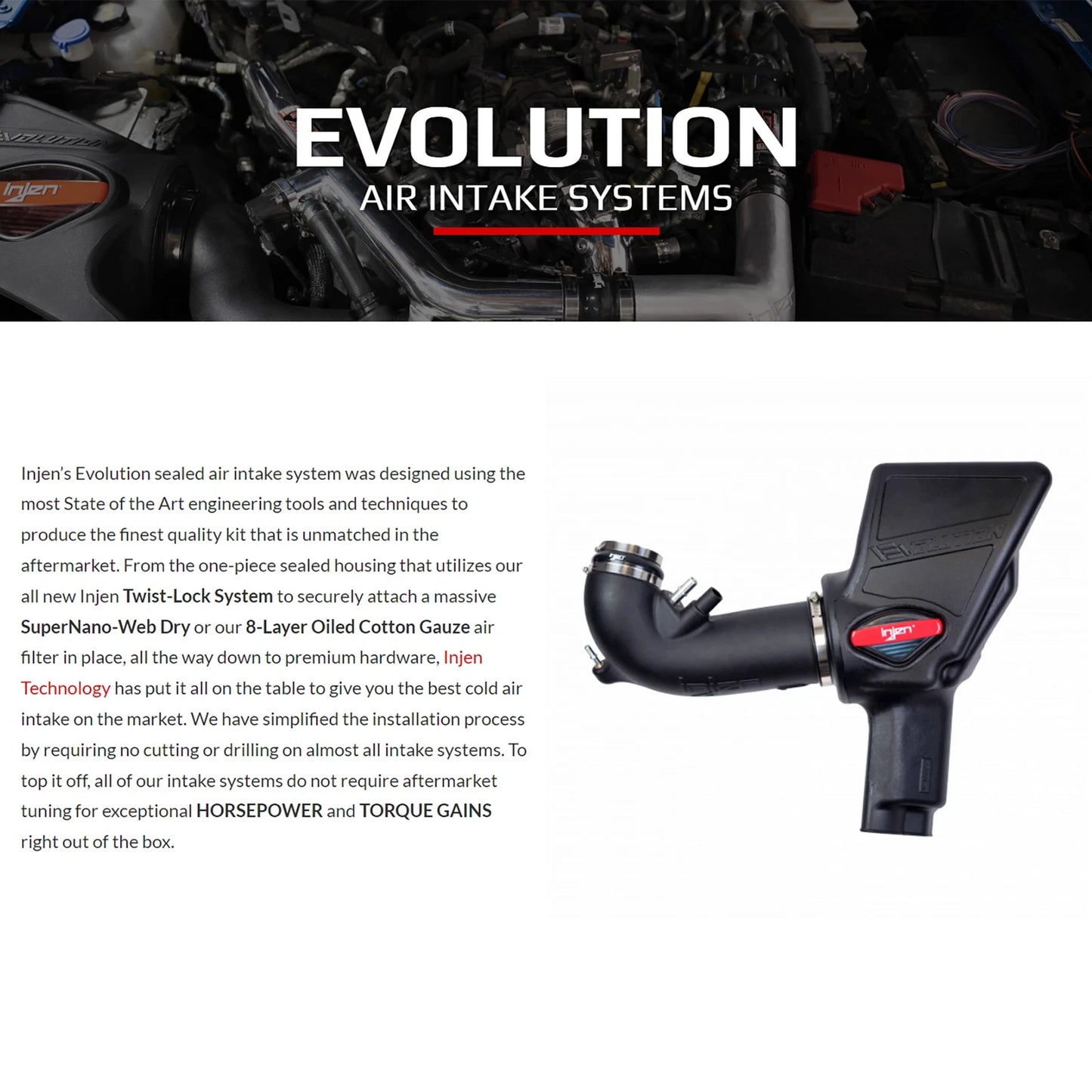 Injen 23-24 Ford Bronco V6-2.7L EcoBoost Evolution Intake