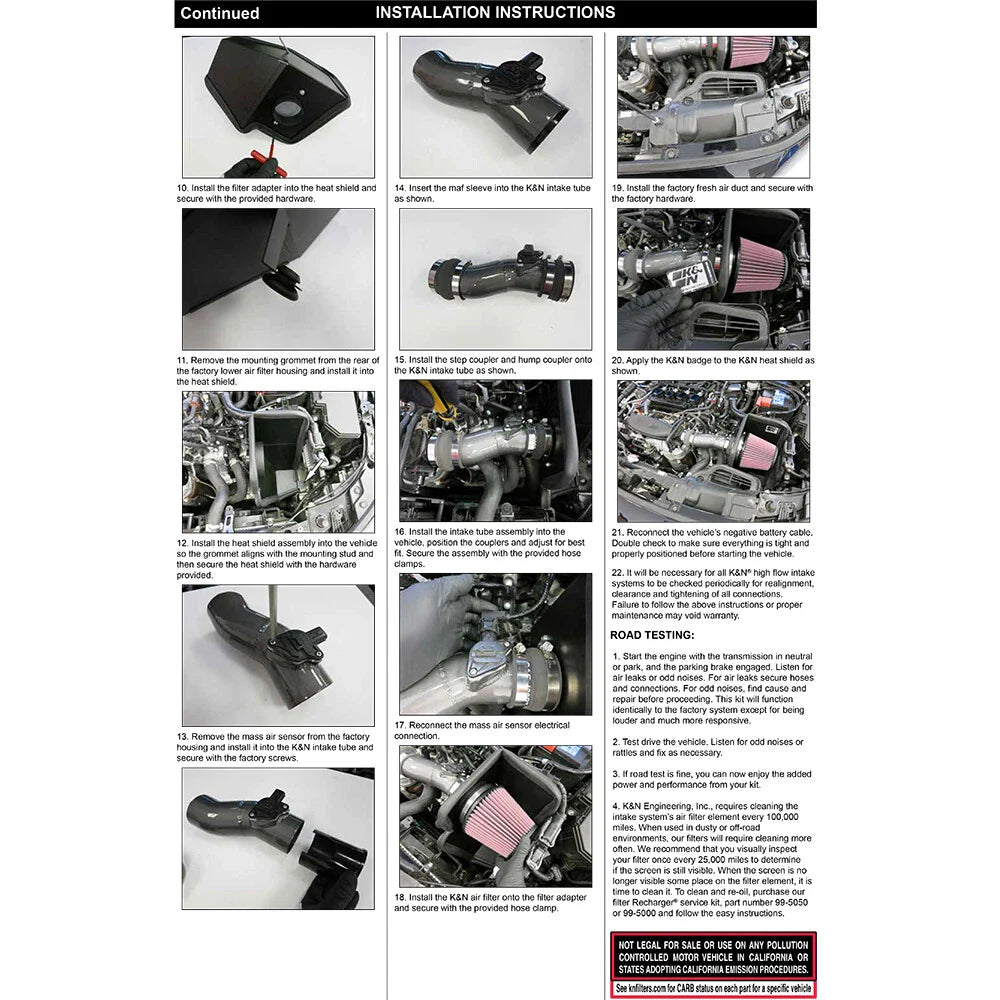 K&N 2022 Honda Civic 1.5L Turbo L4 Silver Typhoon Intake