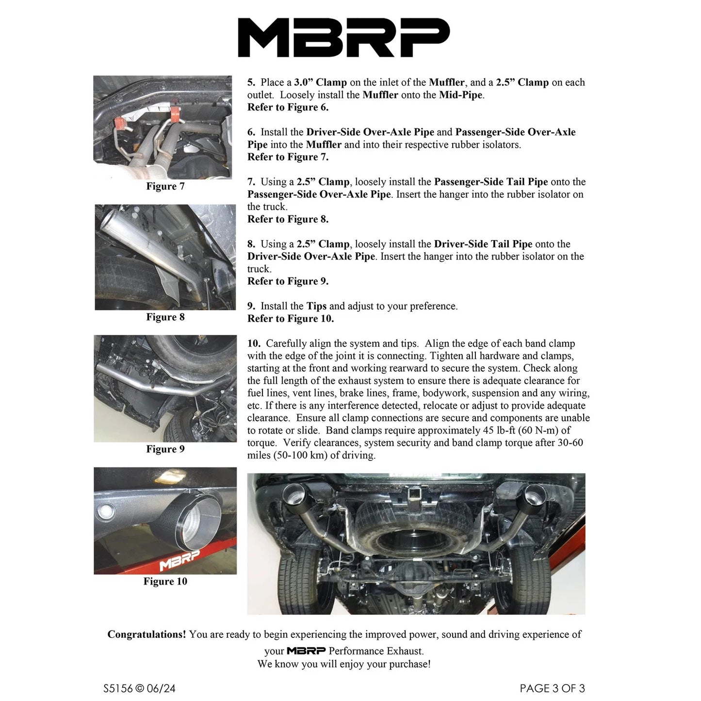 MBRP 2025+ RAM 1500 3.0L AL Series 3.0in Cat-Back Dual Rear Exit Exhaust
