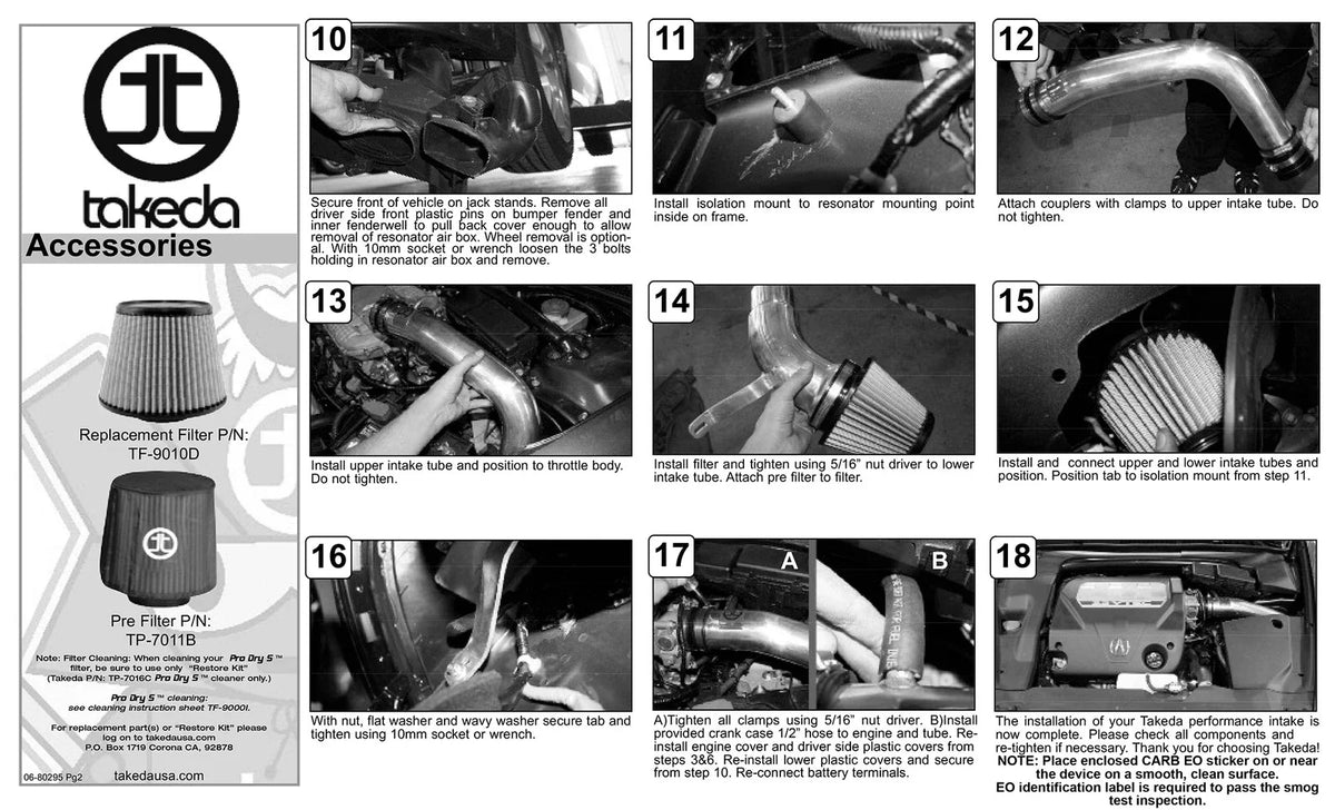 aFe Takeda Intakes Stage-2 PDS AIS PDS Acura TL 04-08 V6-3.2L (pol)