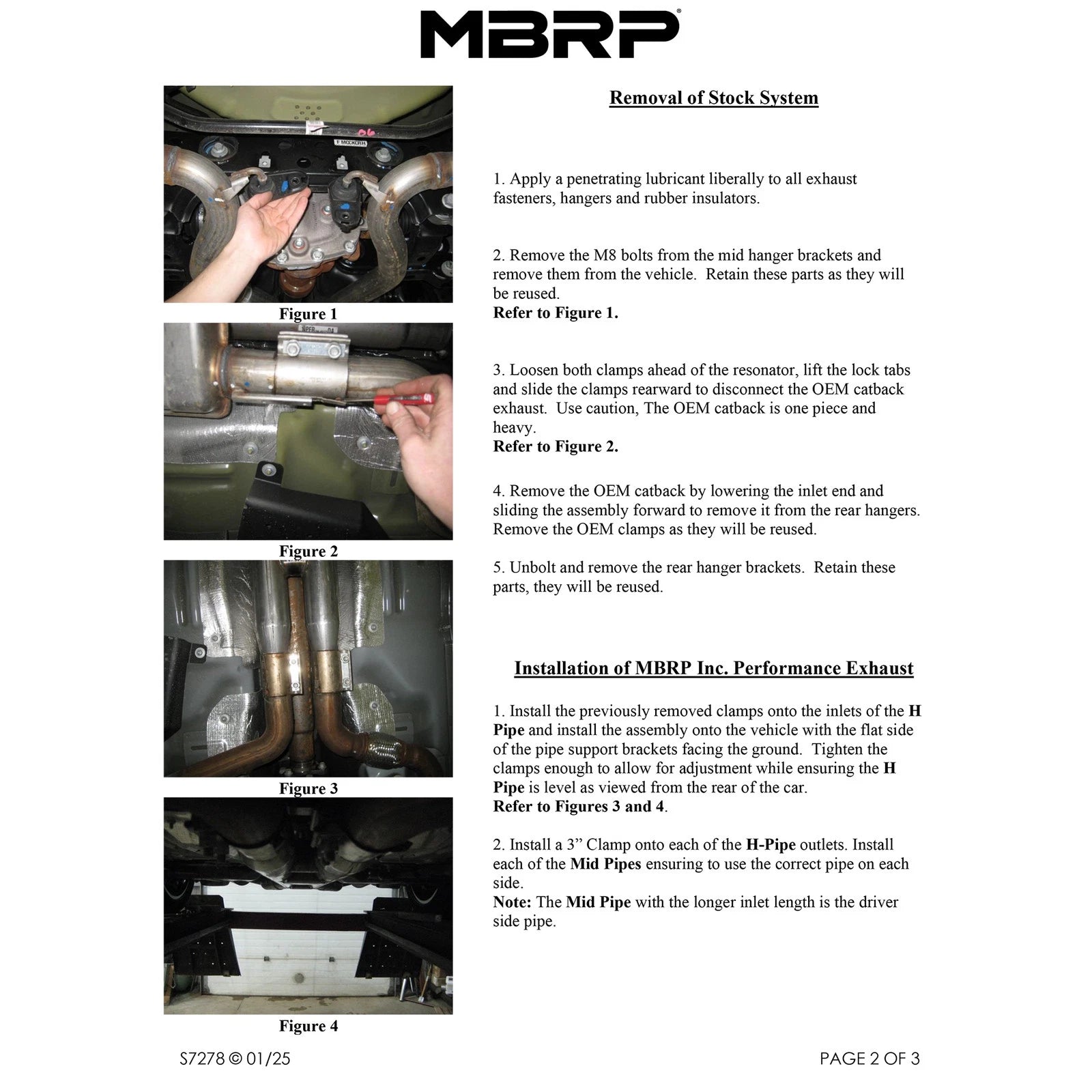 MBRP 15-17 Ford Mustang GT 5.0 3in Cat Back Dual Split Rear Race Version 4.5in Tips - T409