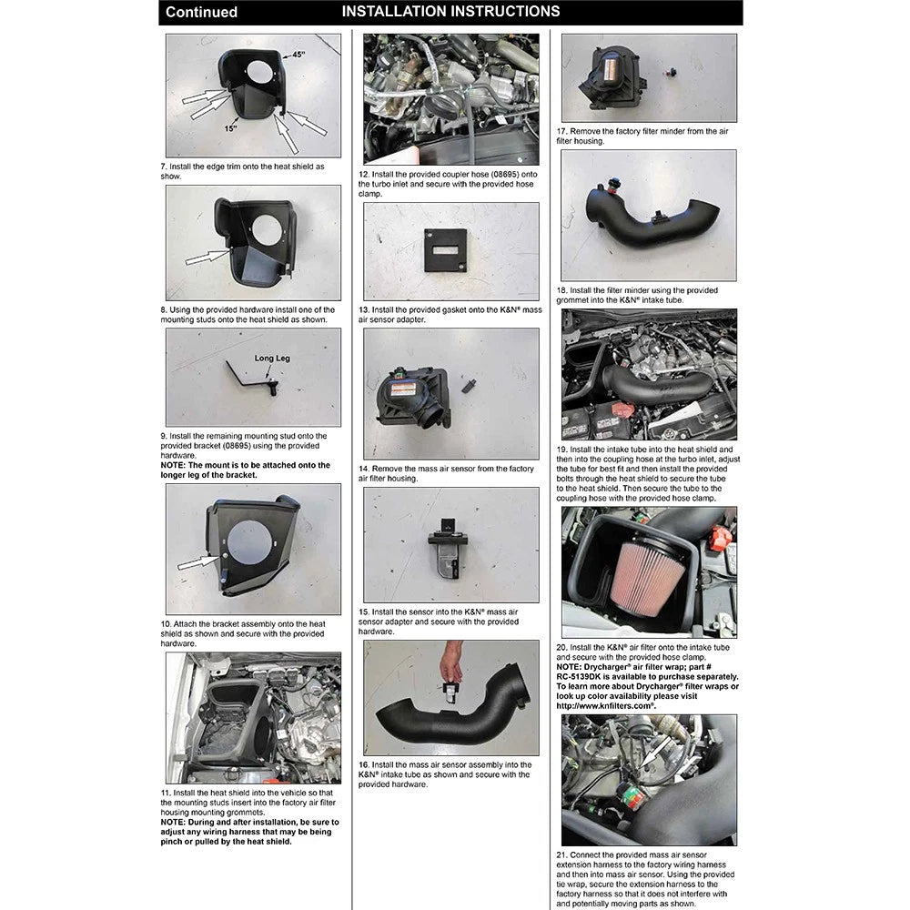 K&N 17-19 Ford F Super Duty V8 6.7L DSL Performance Air Intake System