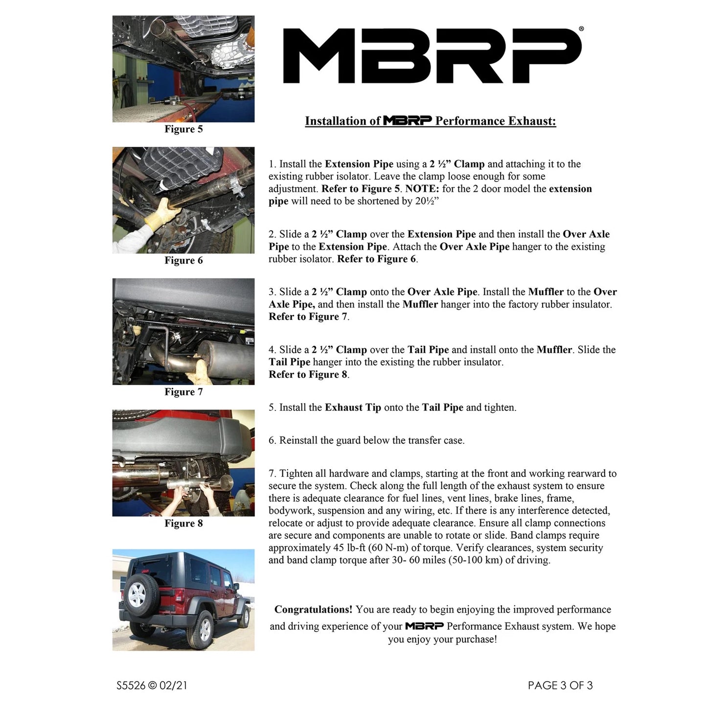 MBRP 12 Jeep Wrangler/ Rubicon 3.6L Cat Back Single Rear Exit Black Exhaust